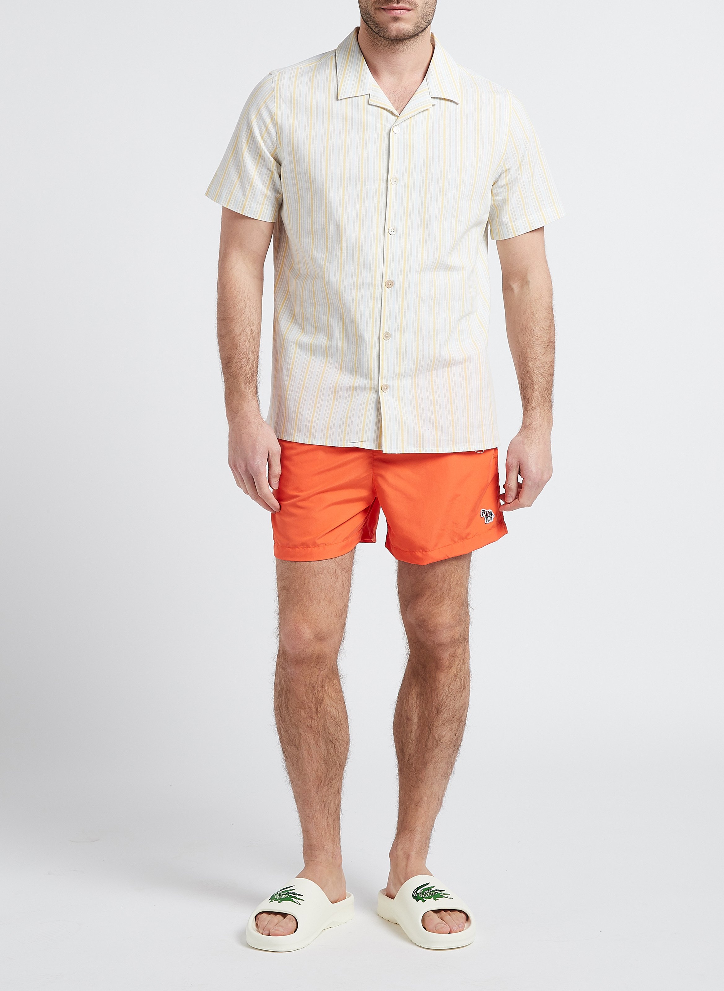 Gestreiftes Baumwollhemd mit klassischem Kragen PAUL SMITH Gelb