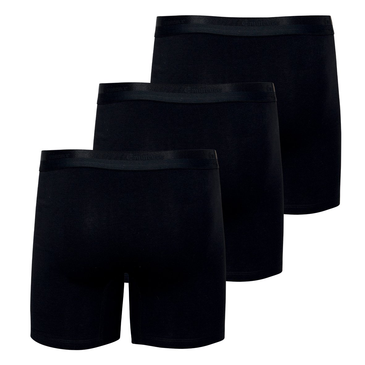 Long boxers, set of 3 Black