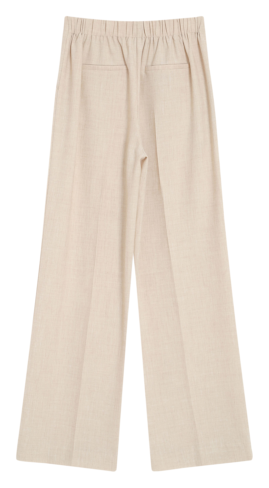 Plain high-waisted straight-cut pants GRACE ET MILA Beige