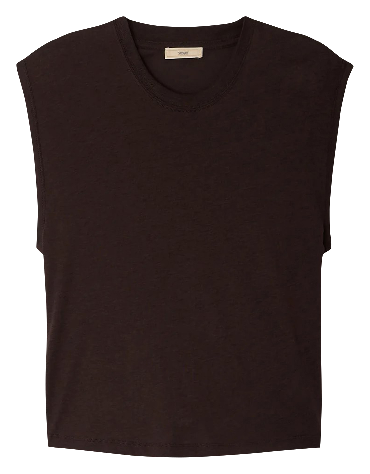 Tee-shirt ample col rond SESSUN Marron