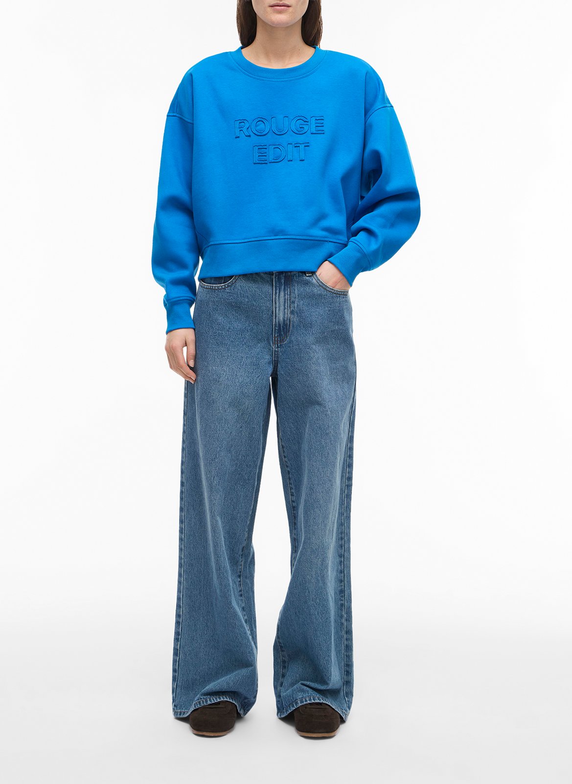 Round-neck sweater ROUGE EDIT Blue