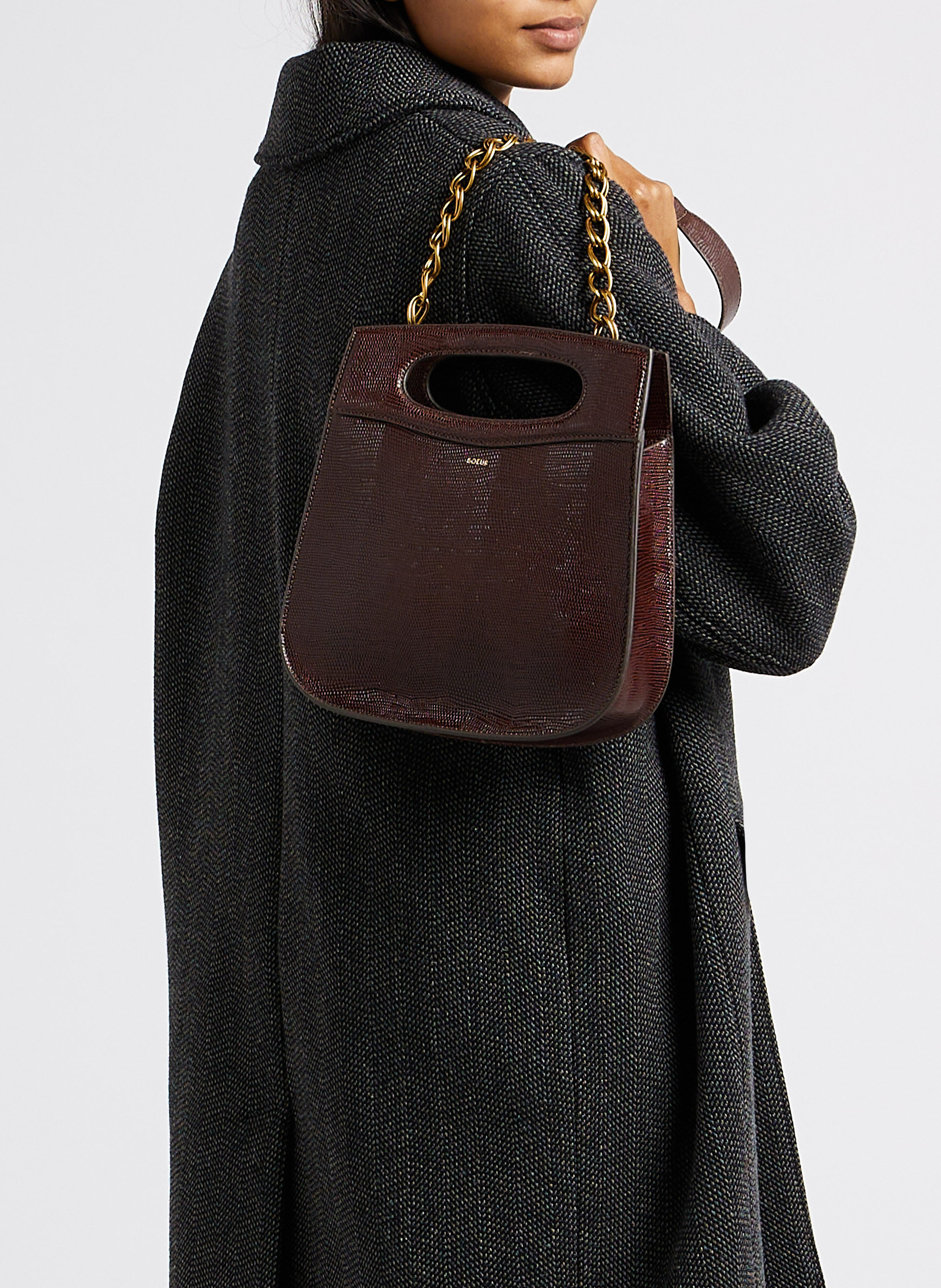 Sac bandoulière en cuir  SOEUR Marron