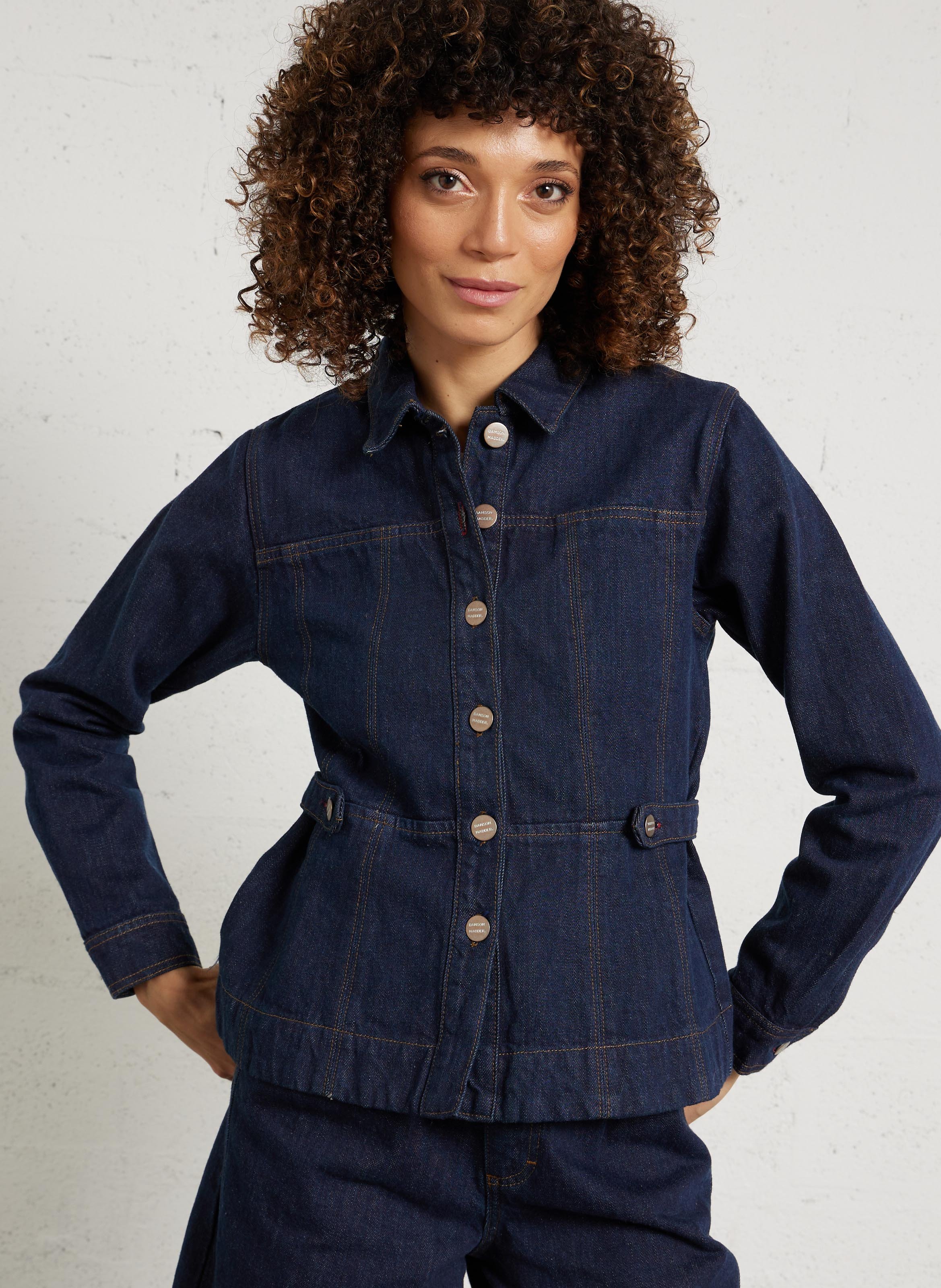 Blouson aus Stretch-Baumwolle DAMSON MADDER Blau