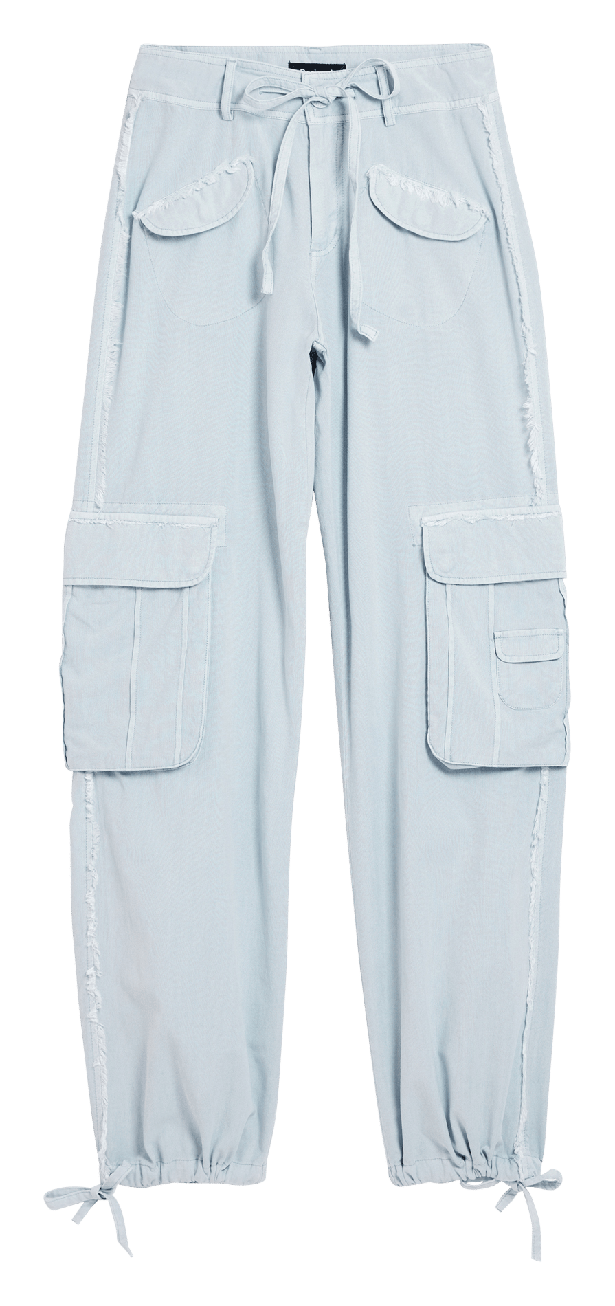 Pantalon large en coton mélangé DESIGUAL Bleu