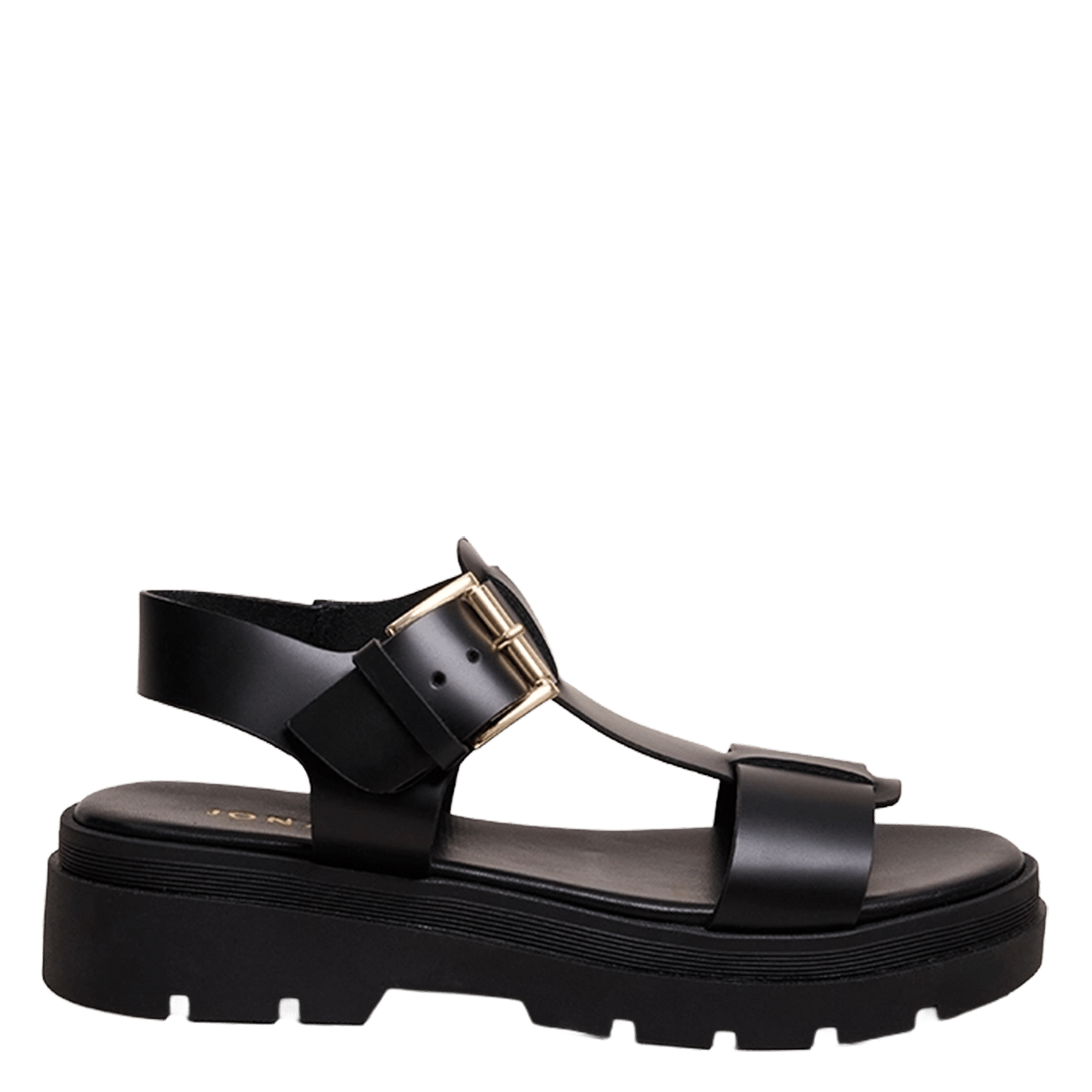 Sandales compensées en cuir JONAK Noir