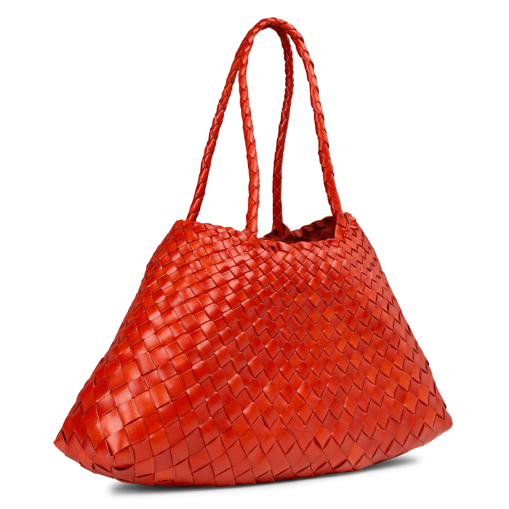 Gevlochten, leren mand DRAGON DIFFUSION Oranje