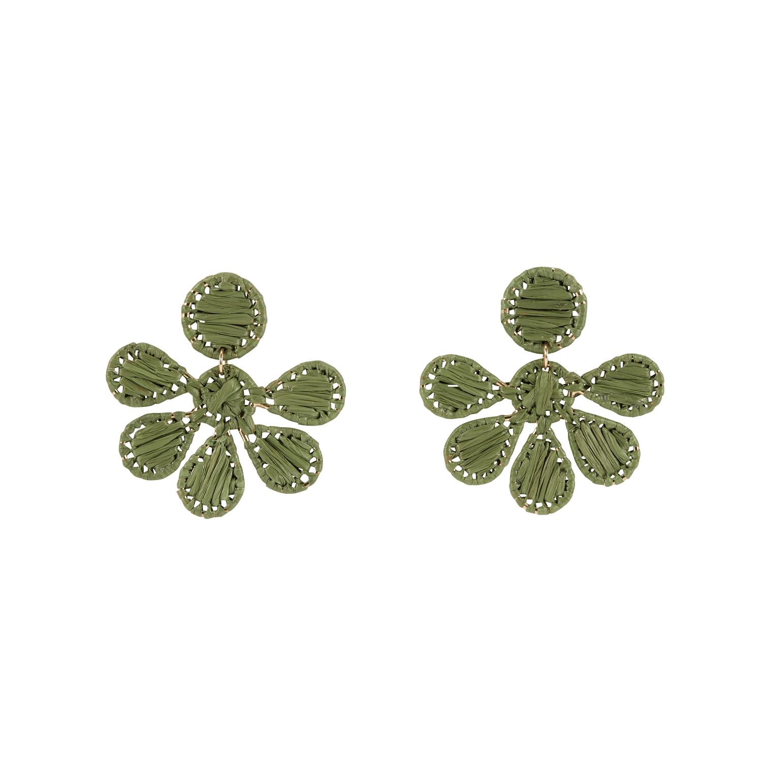 Ohrringe mit Blumen aus Raffia FEEKA