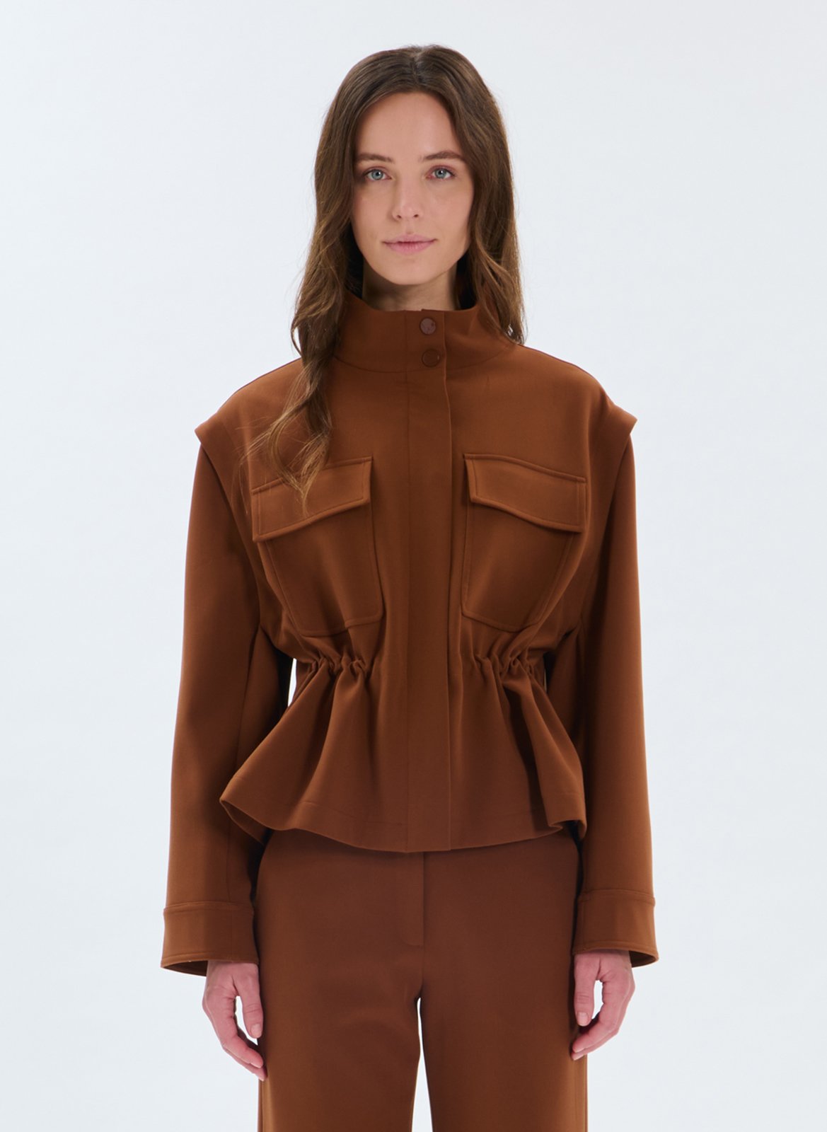 Veste col montant  ZAPA Marron