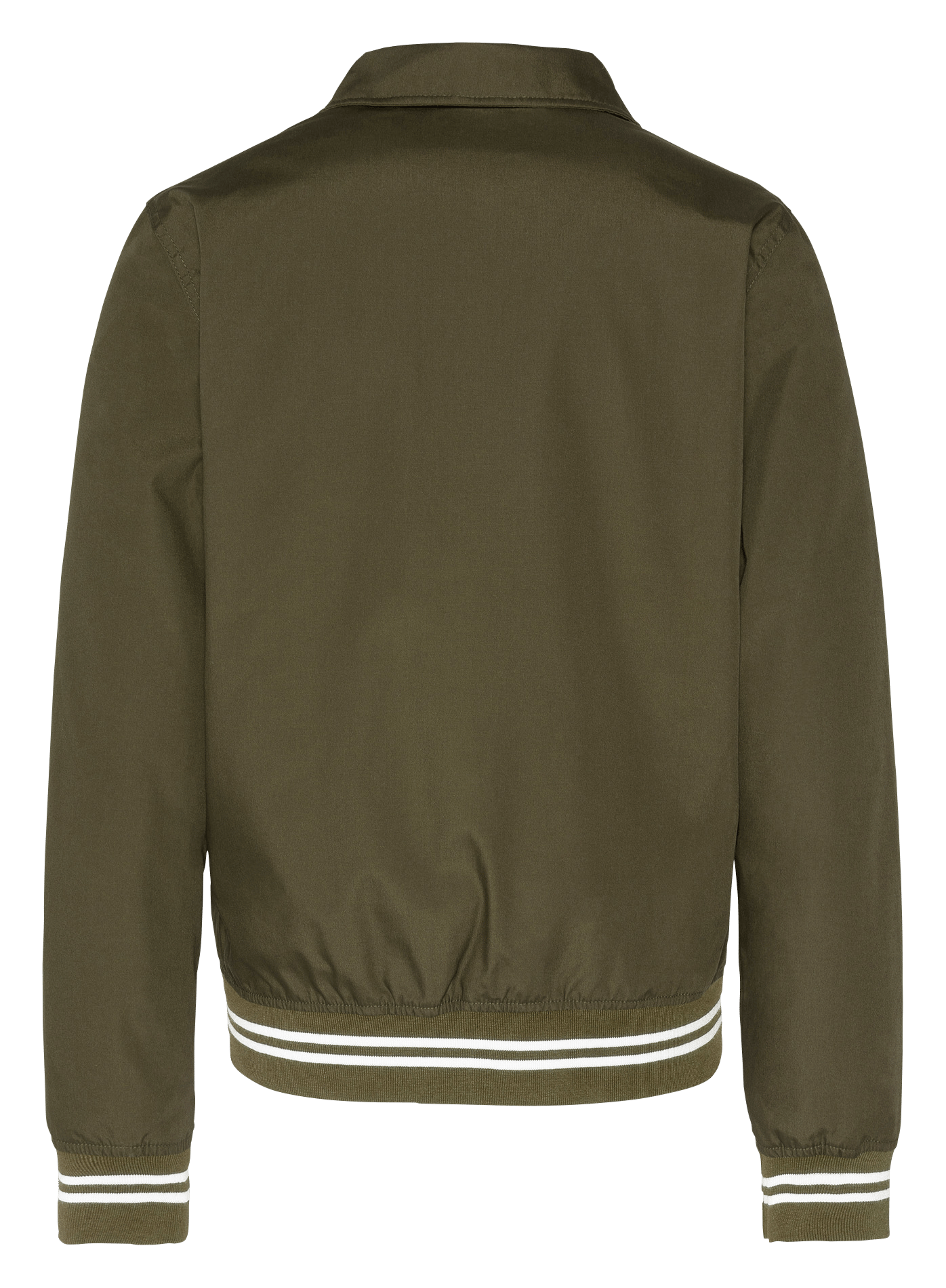 Solid Zip-Up Straight Fit Jacket SCHOTT Khaki