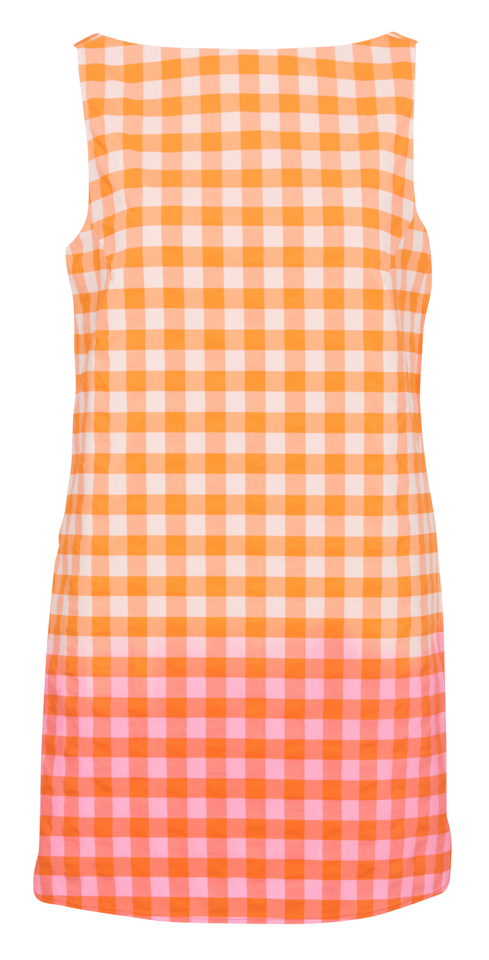 Long printed round-neck dress DR BLOOM Orange