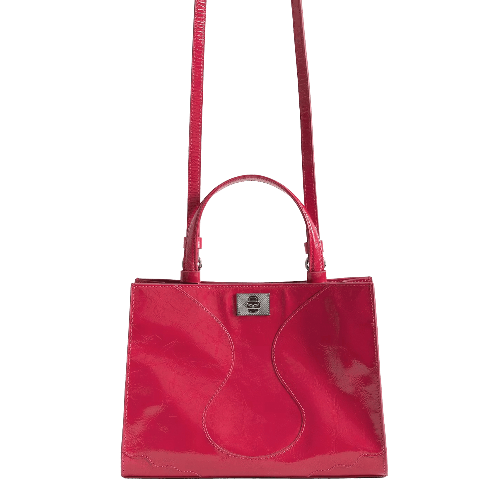 Handtas van lakleer ZADIG&VOLTAIRE Roze