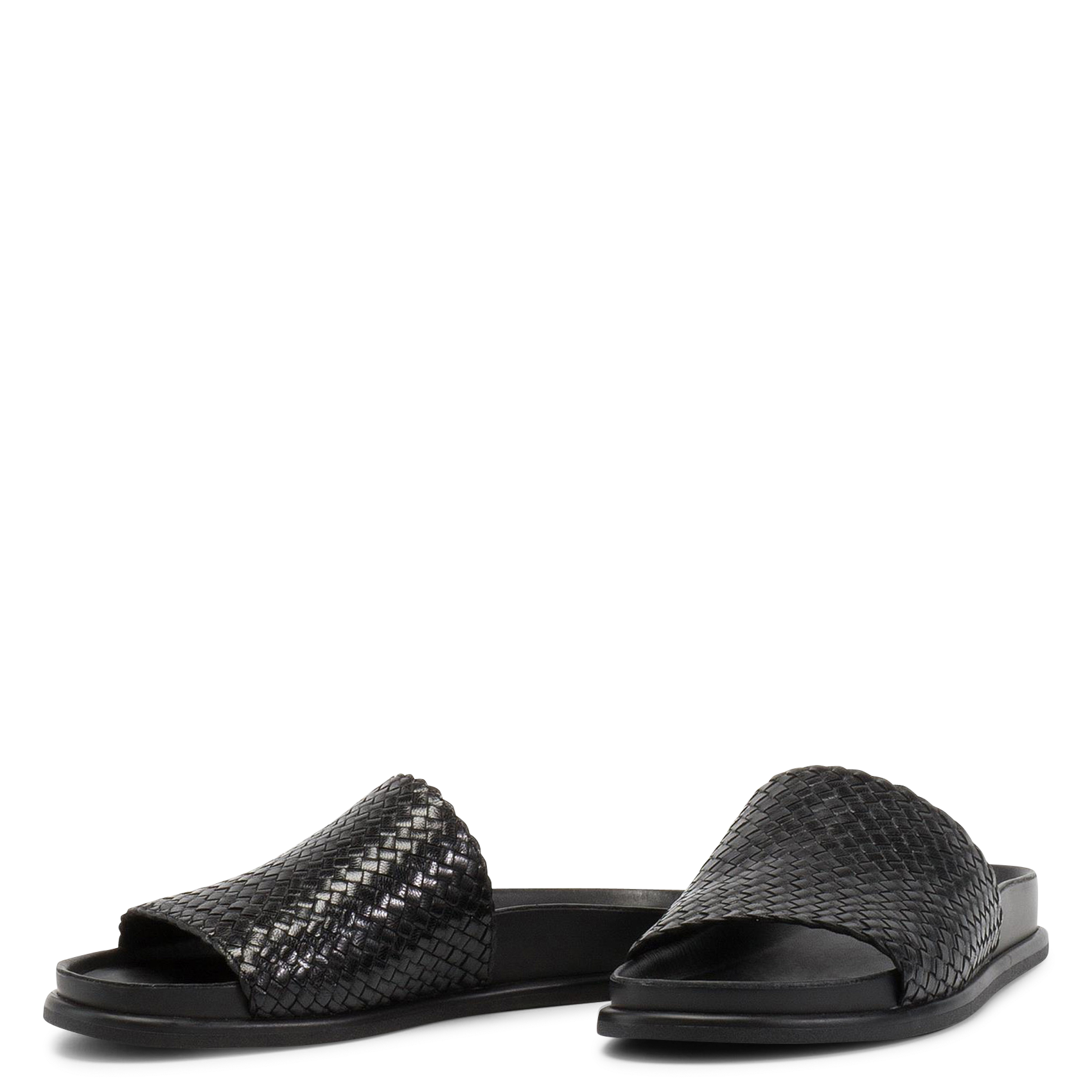 Leren sandalen Zwart