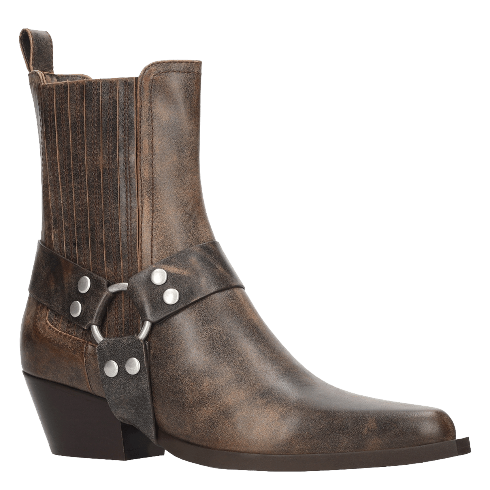 Lederstiefel in verwittertem Look BIBI LOU Braun