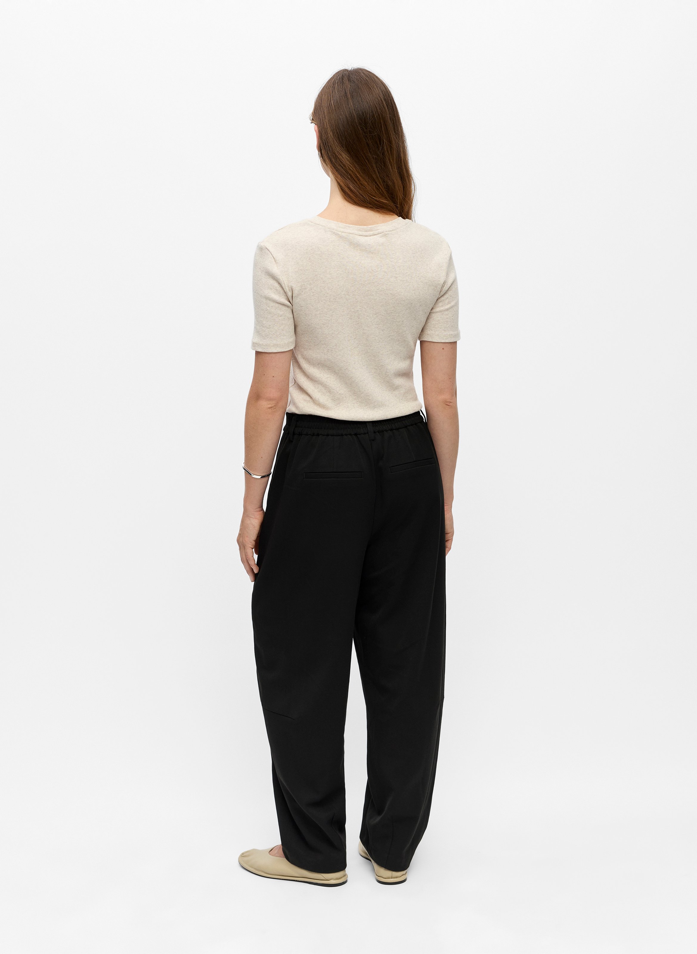High-waisted wide-leg trousers OBJECT Black