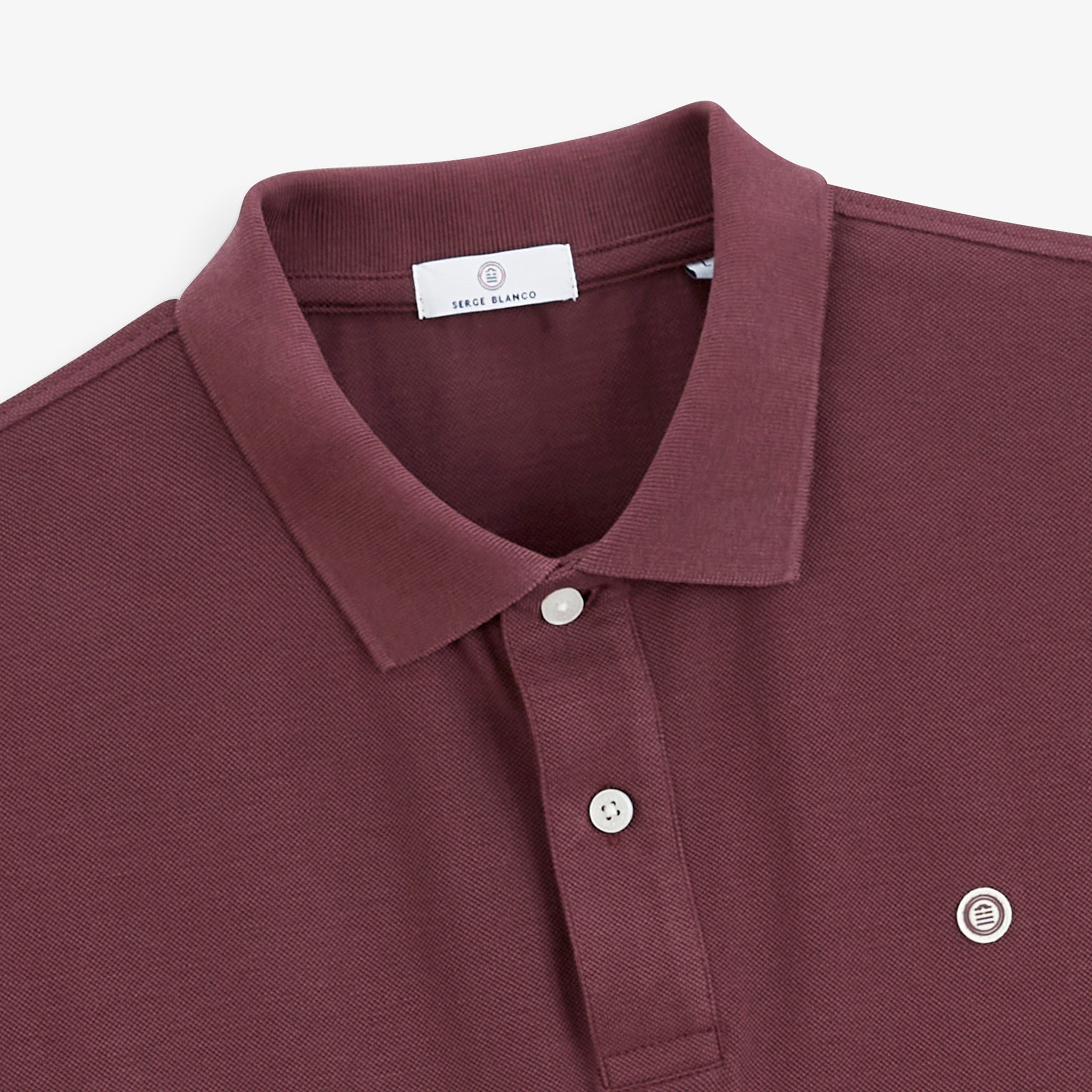 Short-sleeved cotton piqué polo SERGE BLANCO Red
