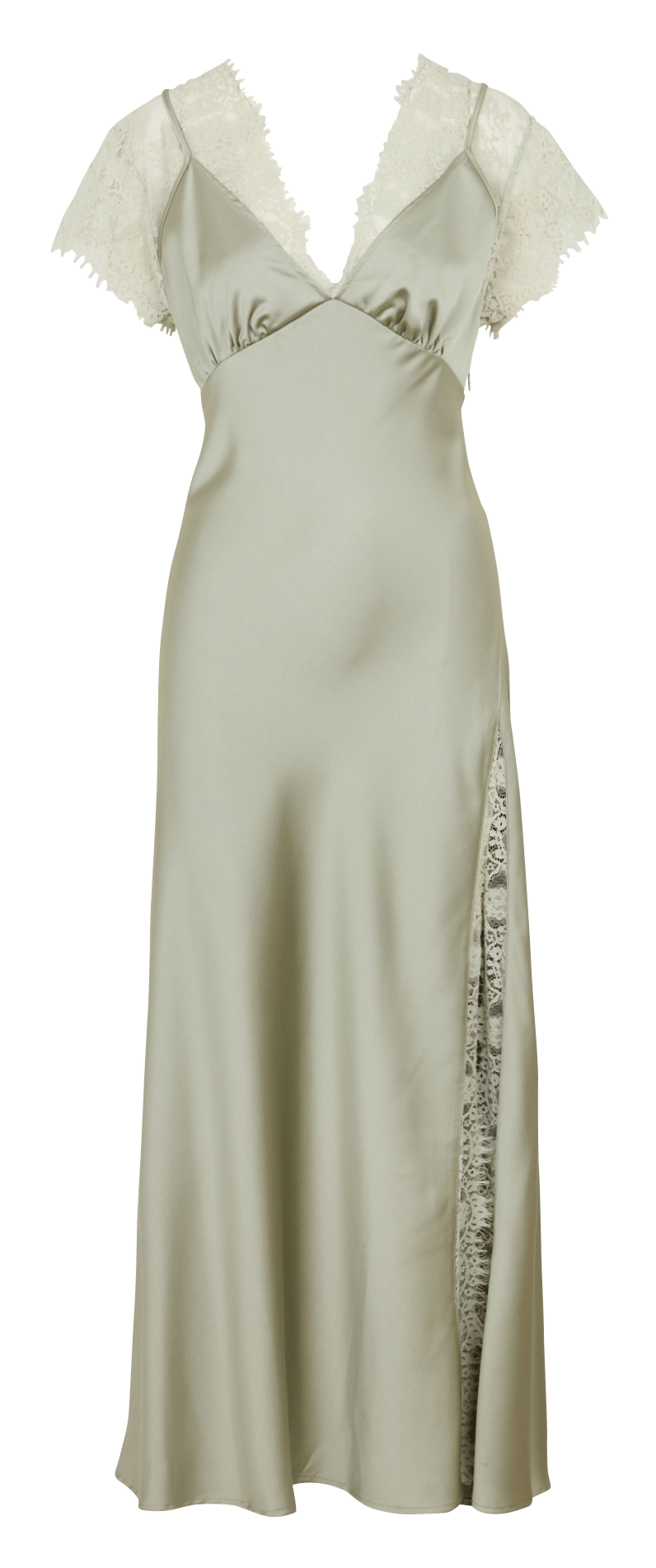 Robe longue à dentelle satinée  IMPERIAL