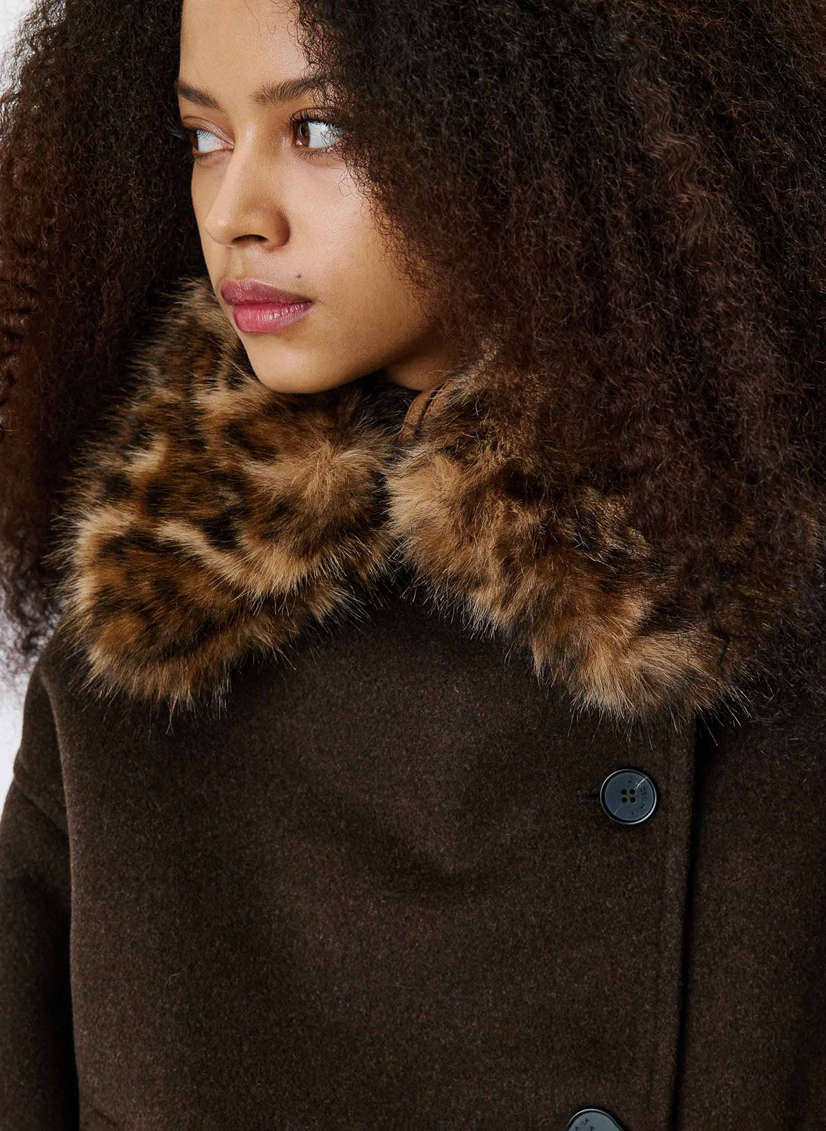 Removable faux fur-effect collar GRACE ET MILA