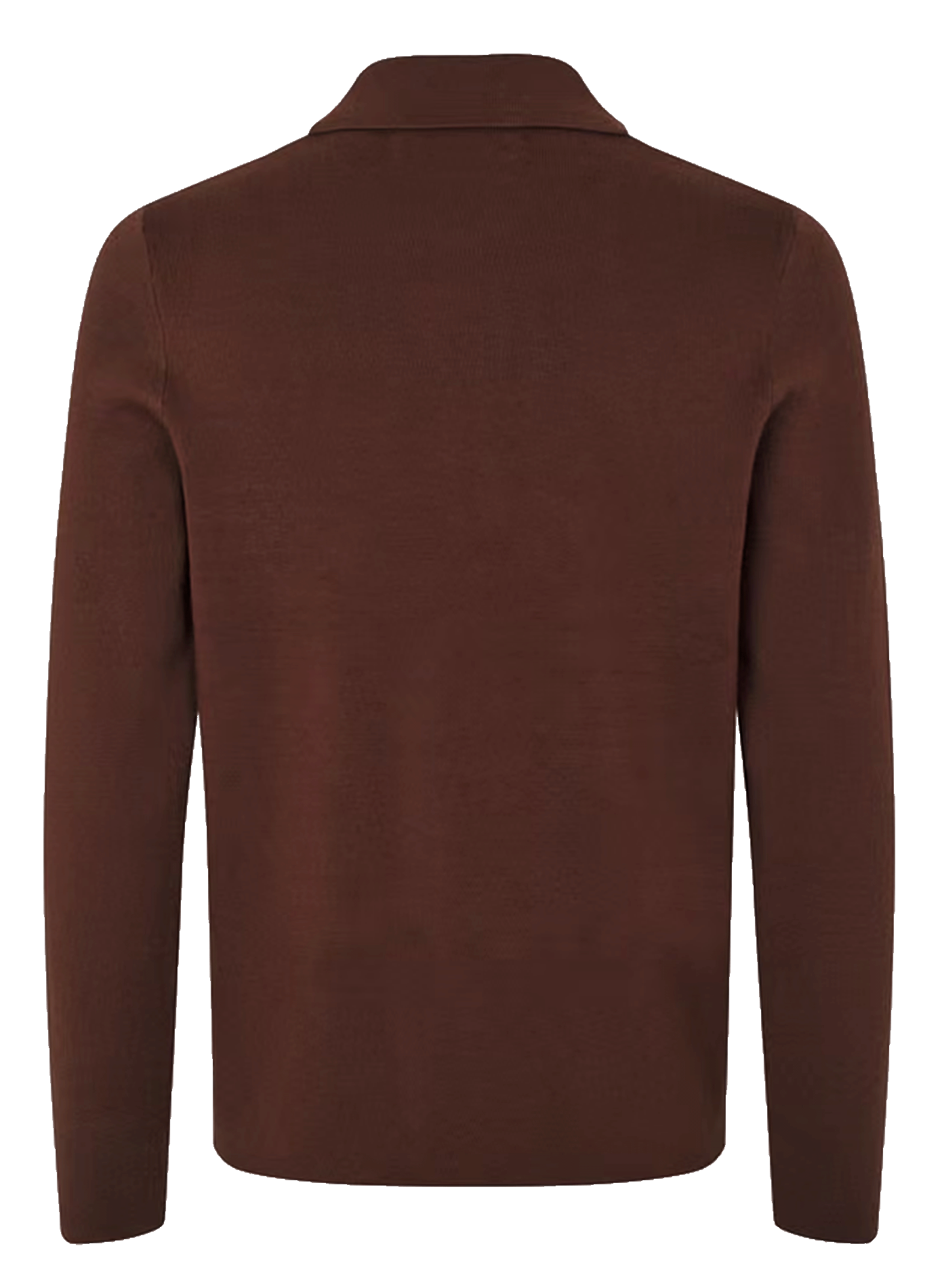 Straight-fit zip-neck polo sweater SAMSOE SAMSOE Brown