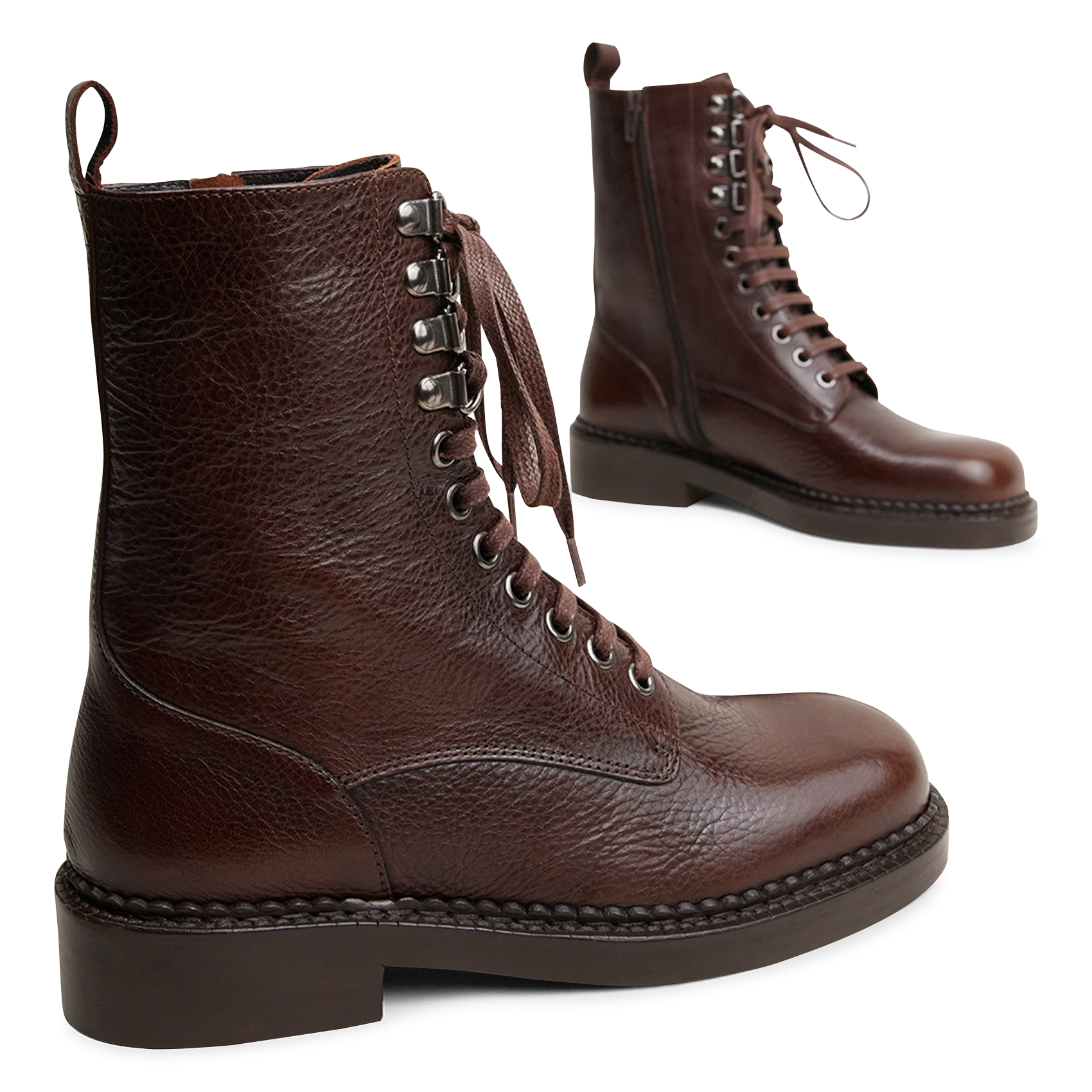 Schnürstiefel aus Leder JONAK Braun