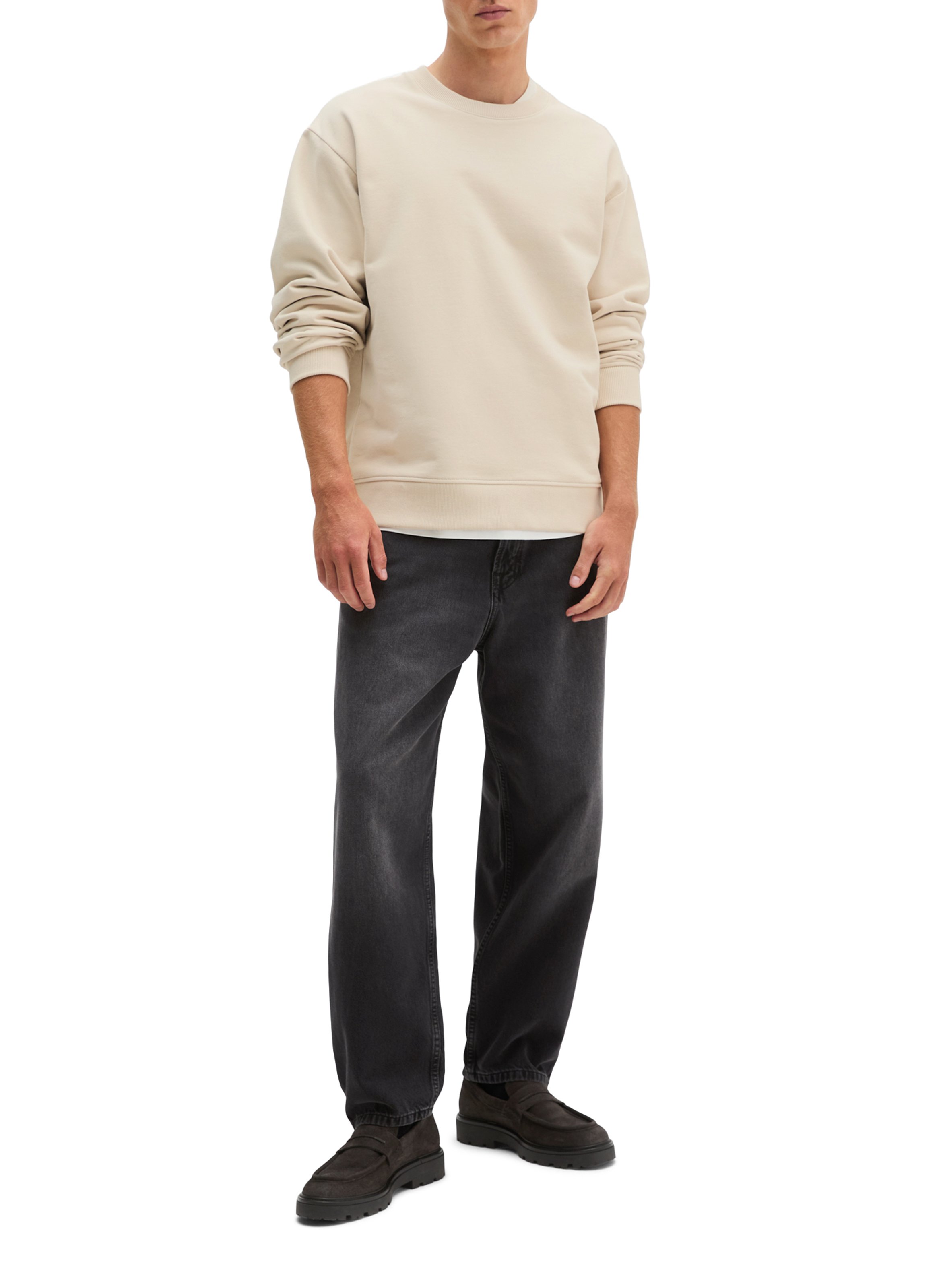 Round-neck cotton sweatshirt MARC O'POLO Grey