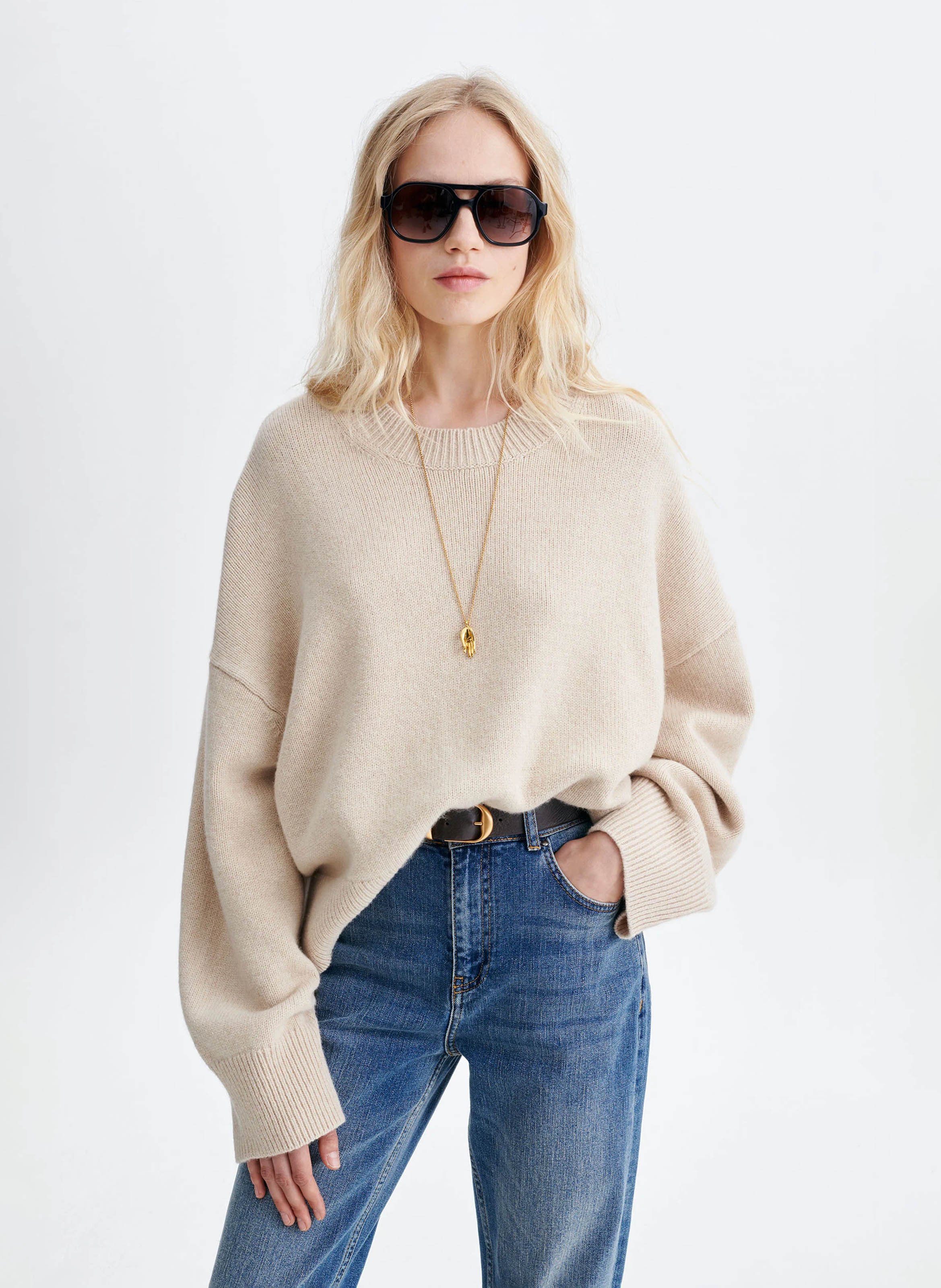 Loose-fit round-neck wool sweater VANESSA BRUNO