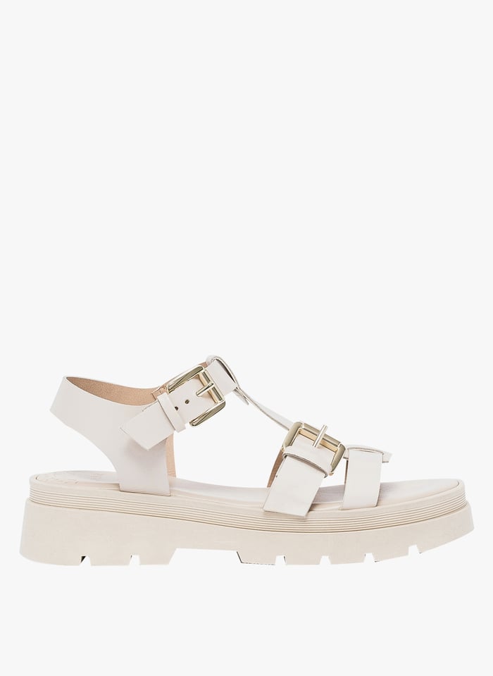 Sandales Plates En Cuir Semelles paisses Crant es Julia Off