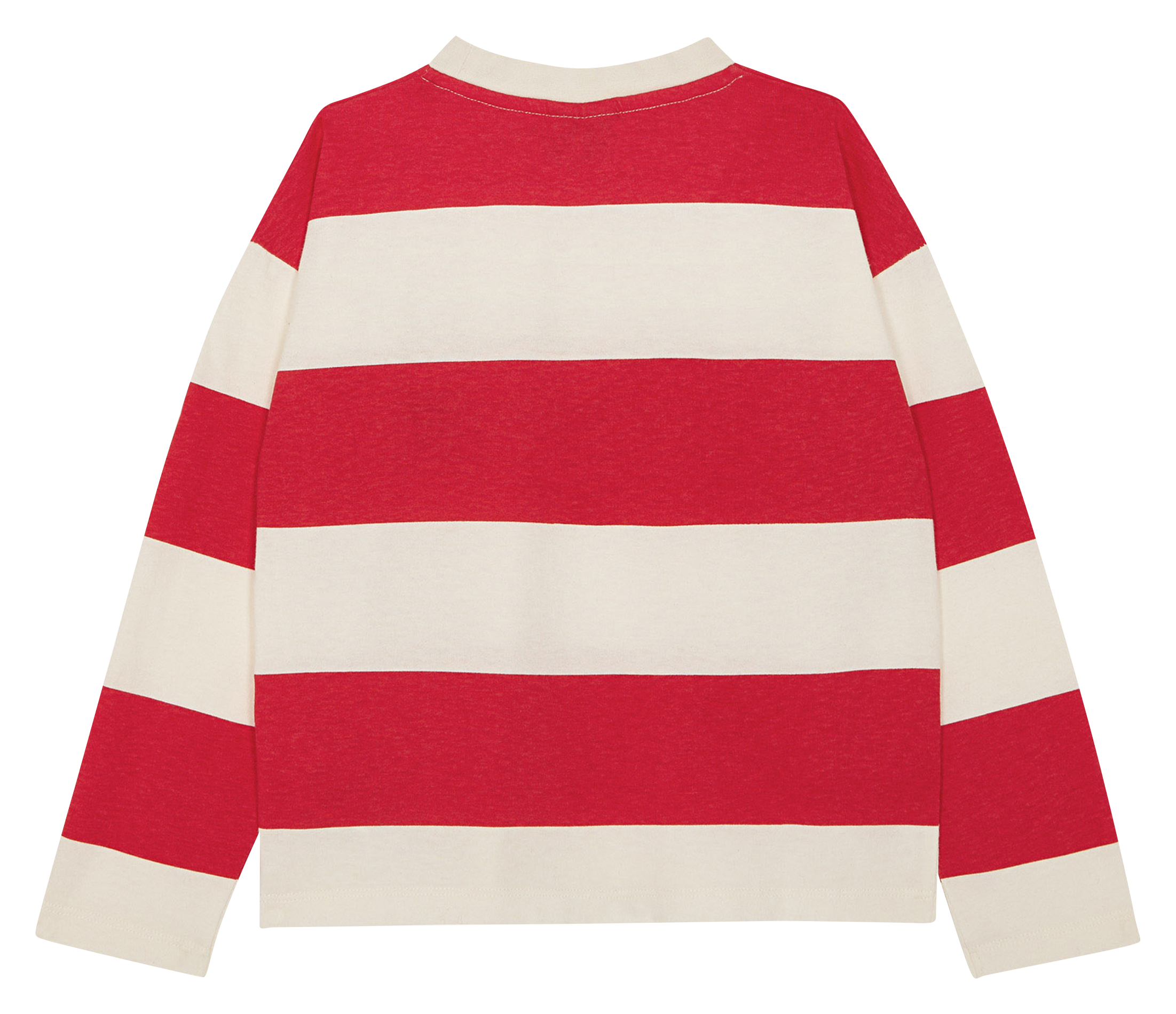 Tee-shirt col rond rayé en coton  THE CAMPAMENTO Rouge