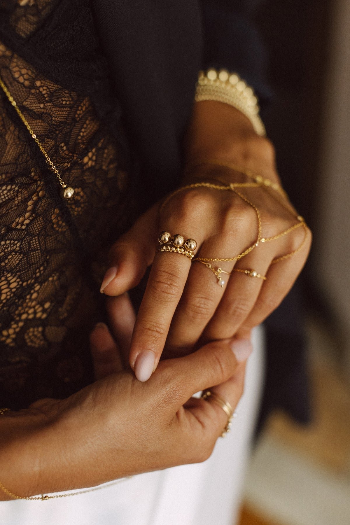 Astrea ring - gold cultured pearl YAY White