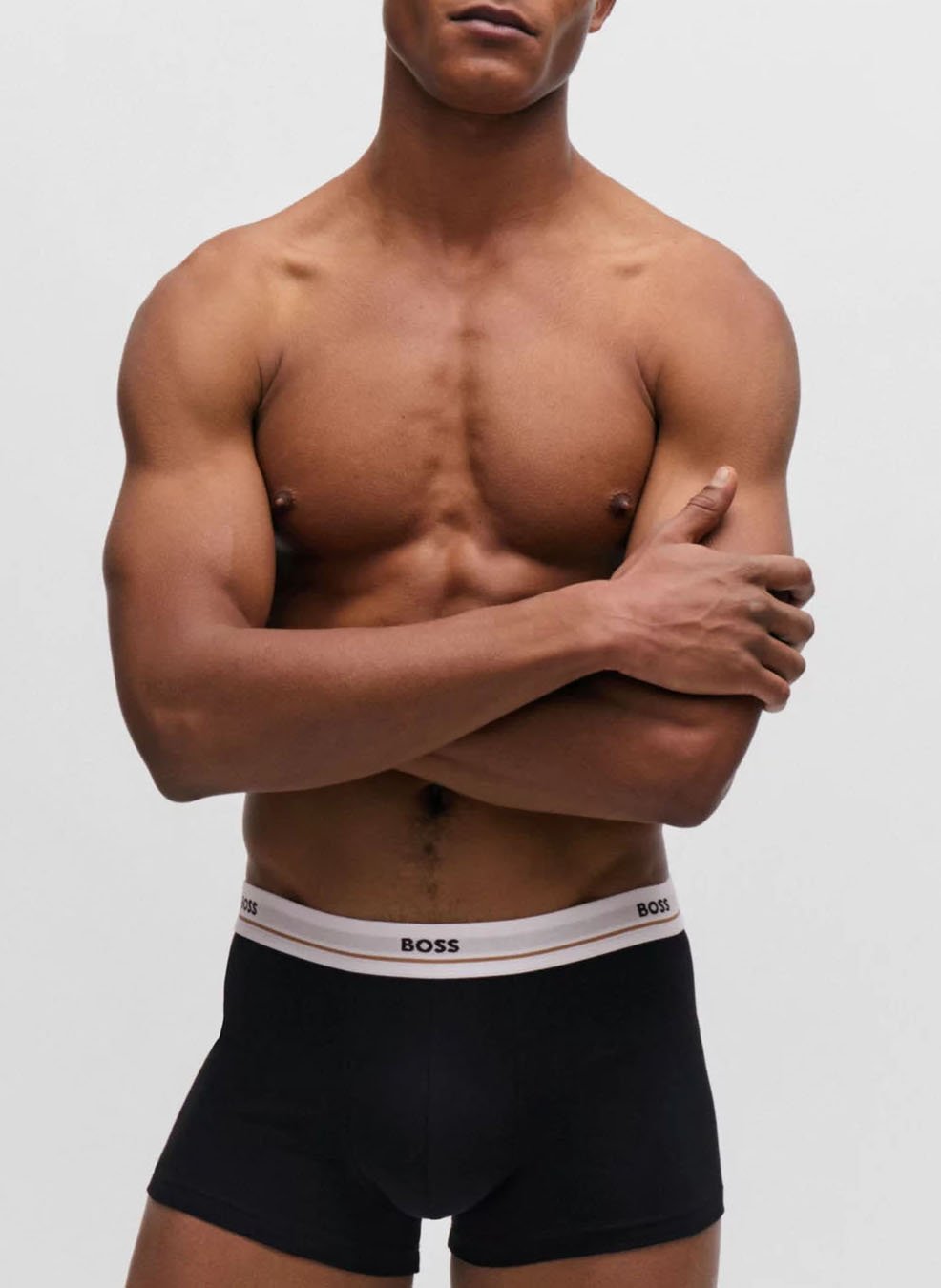 Pack of 5 cotton-blend trunks BOSS Black