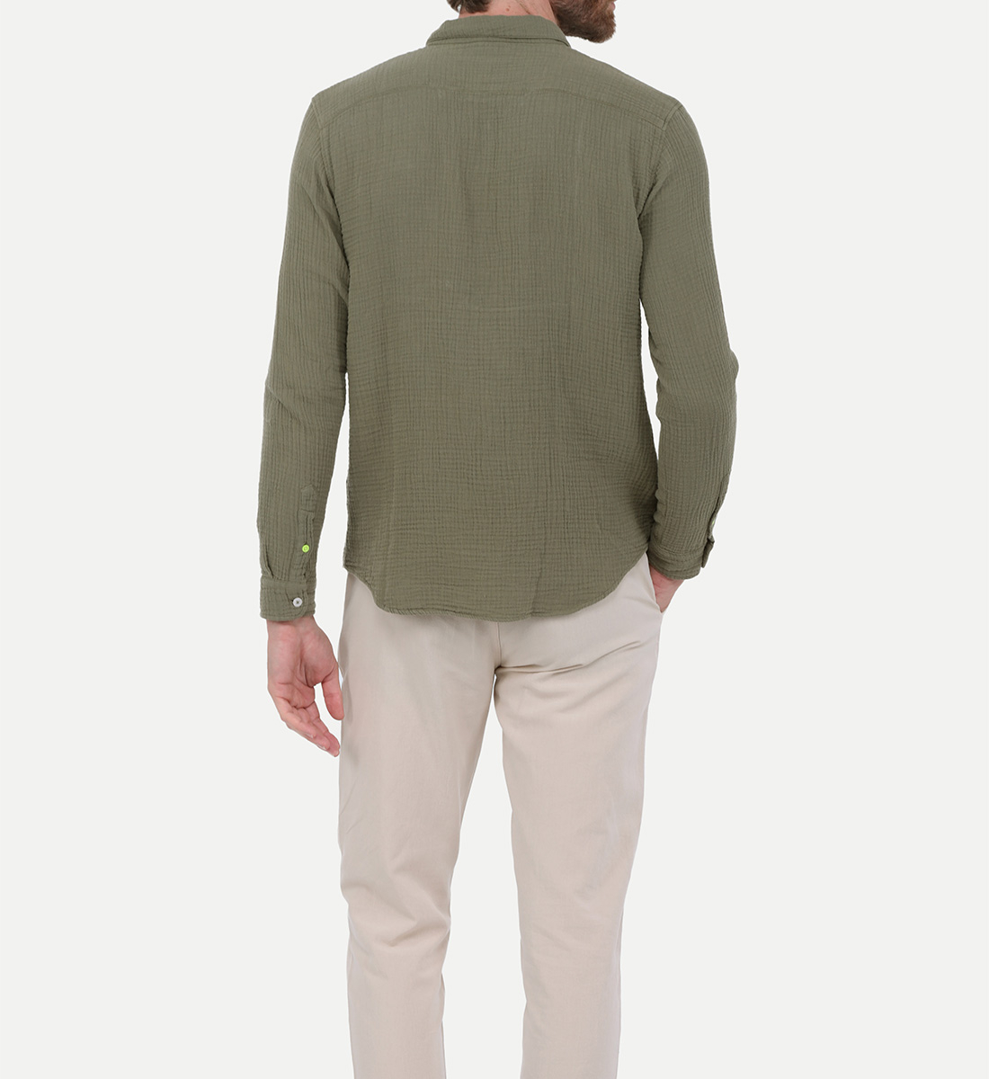 Cotton gauze shirt Khaki