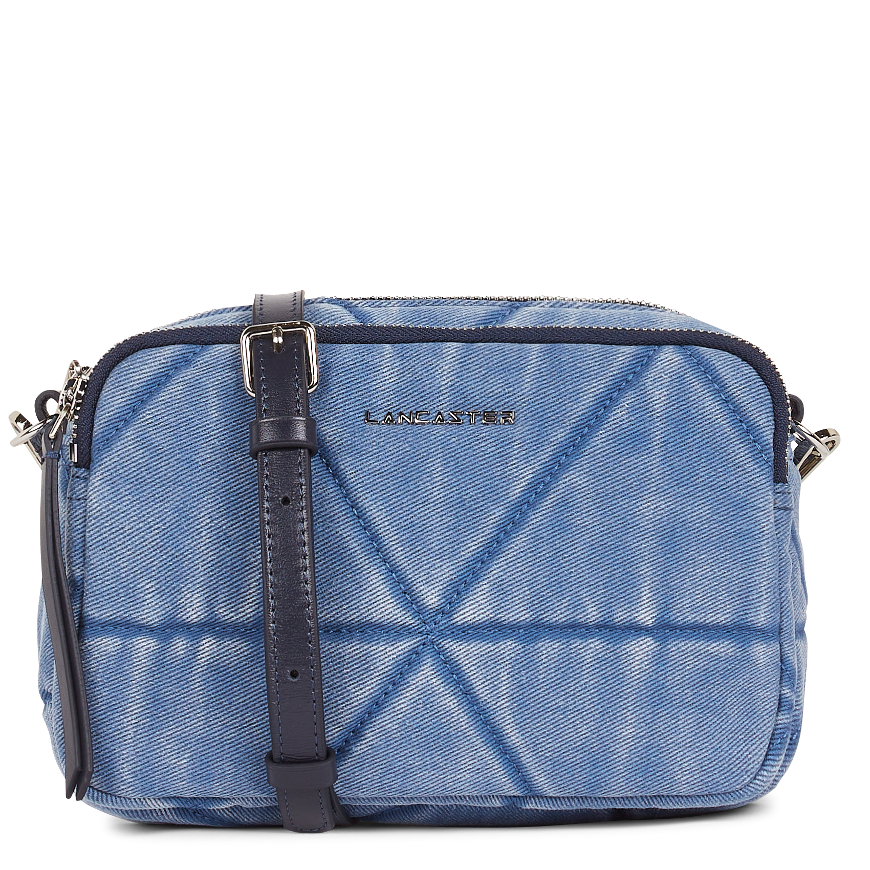 Denim shoulder bag LANCASTER PARIS Blue