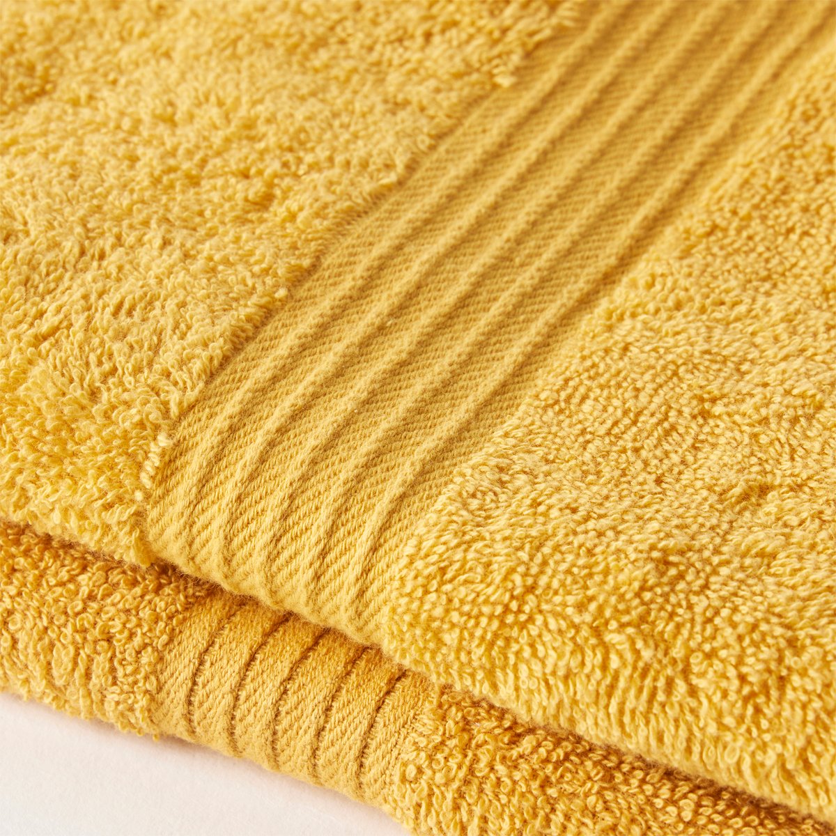 Set of 2 cotton bath towels TODAY LINGE DE MAISON Yellow