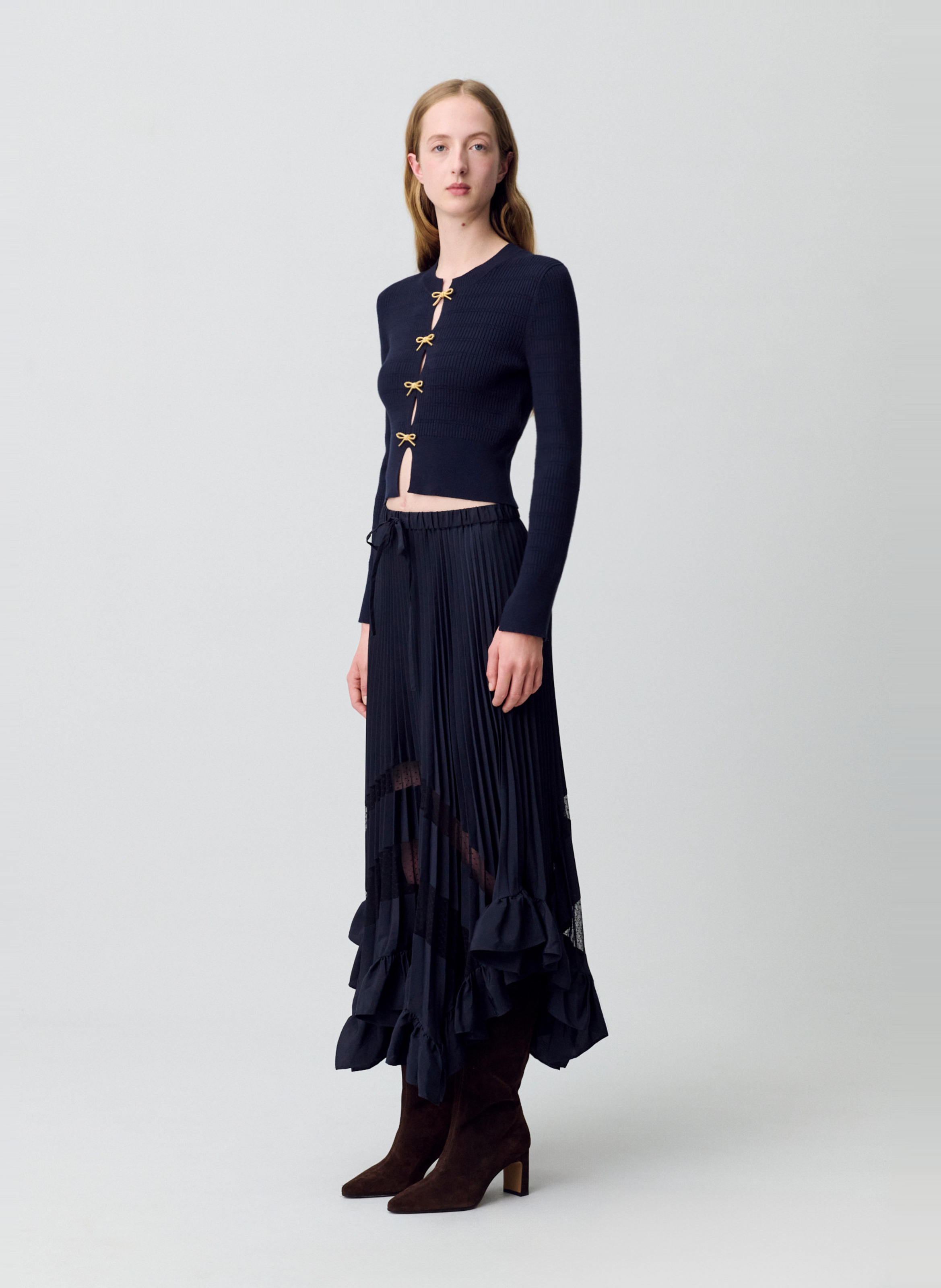 Jupe longue volantée  CLAUDIE PIERLOT Bleu