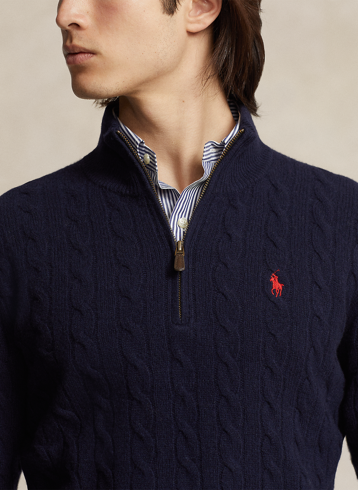High-neck wool sweater POLO RALPH LAUREN Blue