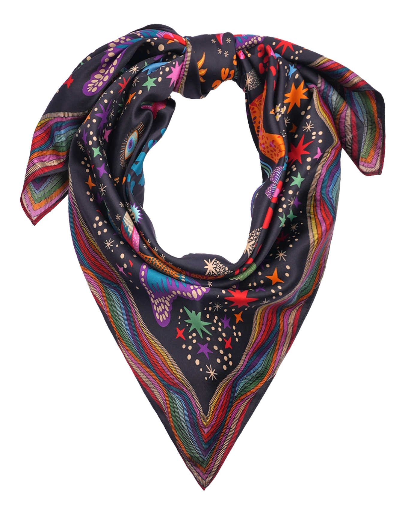 Foulard imprimé  WILD Noir
