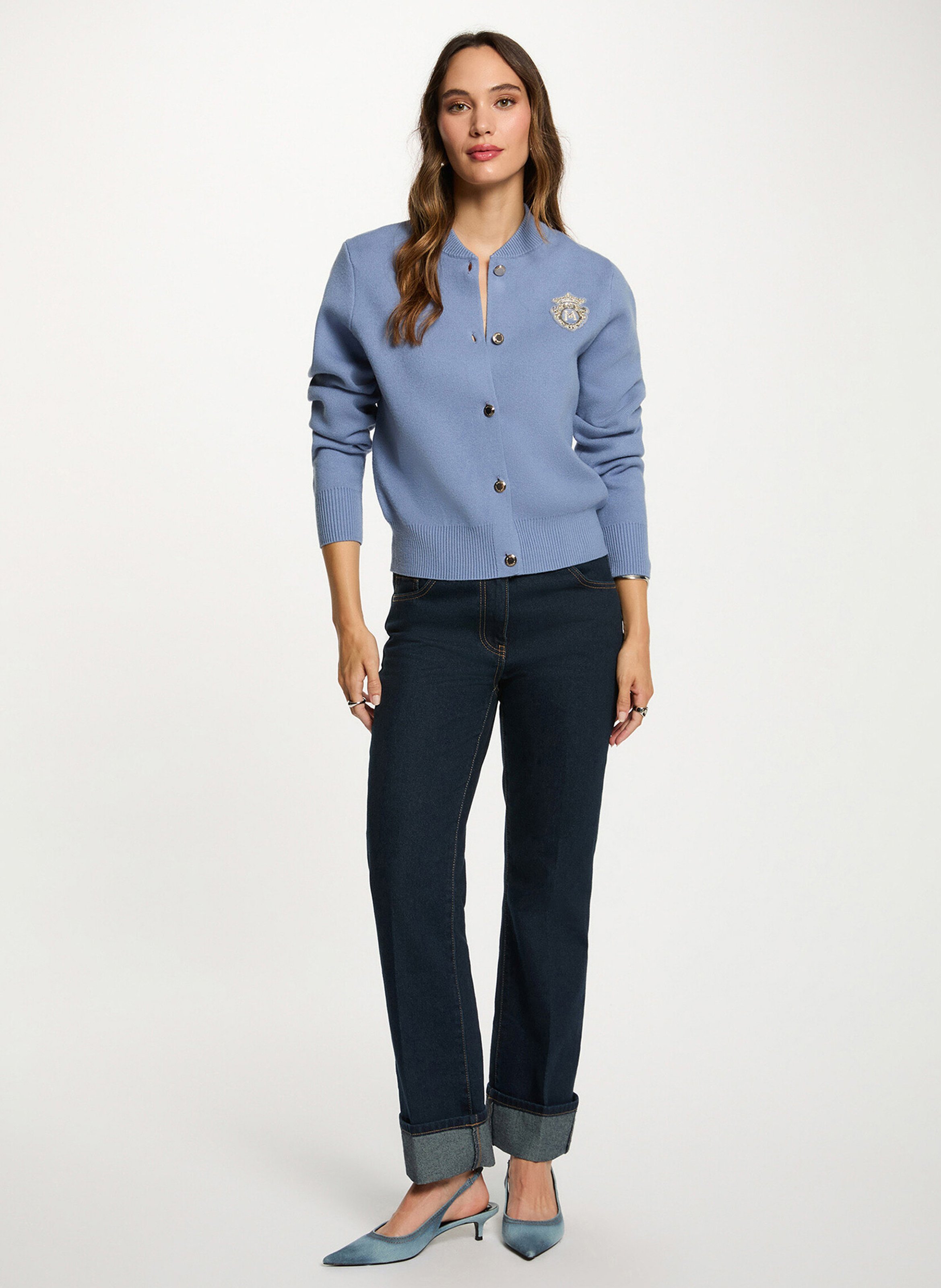 Teddy-Kragenweste MORGAN Blau