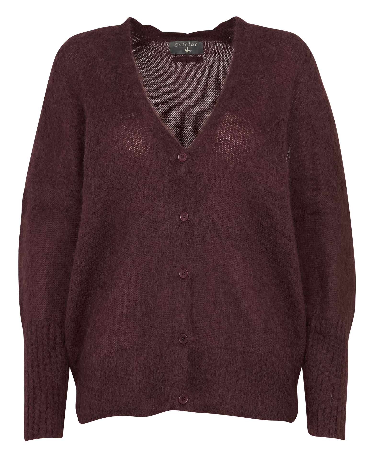 Oversized vest met V-hals in gemengde wol COTELAC Violet