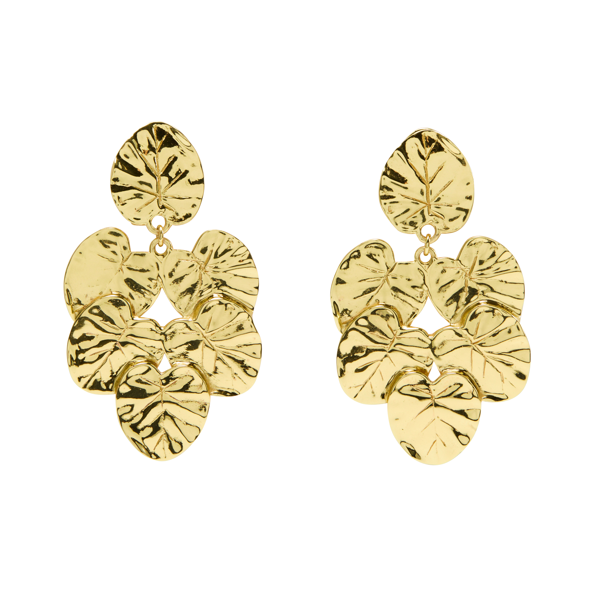 Oorbellen in de vorm van bladeren FEEKA Goudkleurig