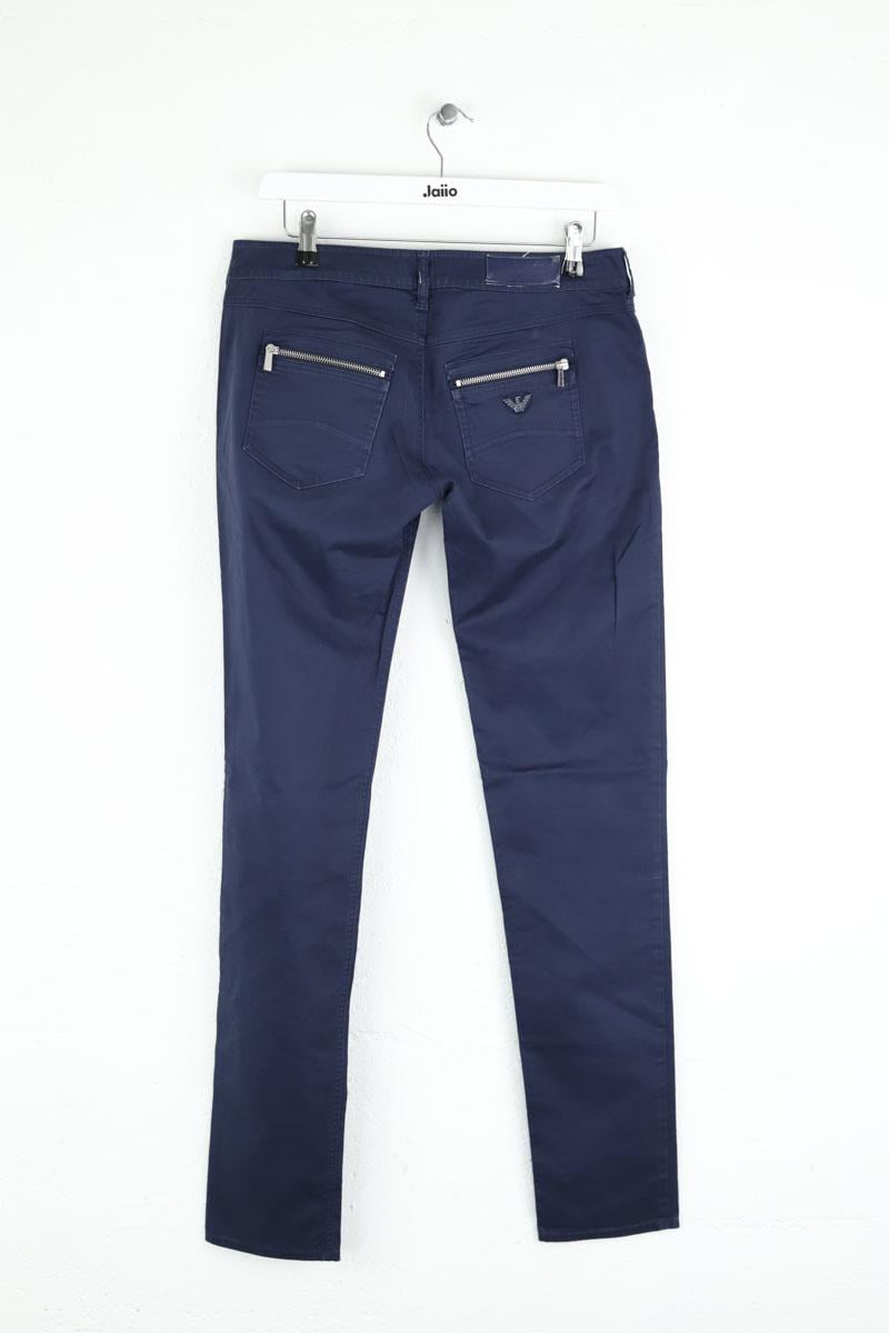 Cotton chinos ARMANI - SECONDE MAIN Blue