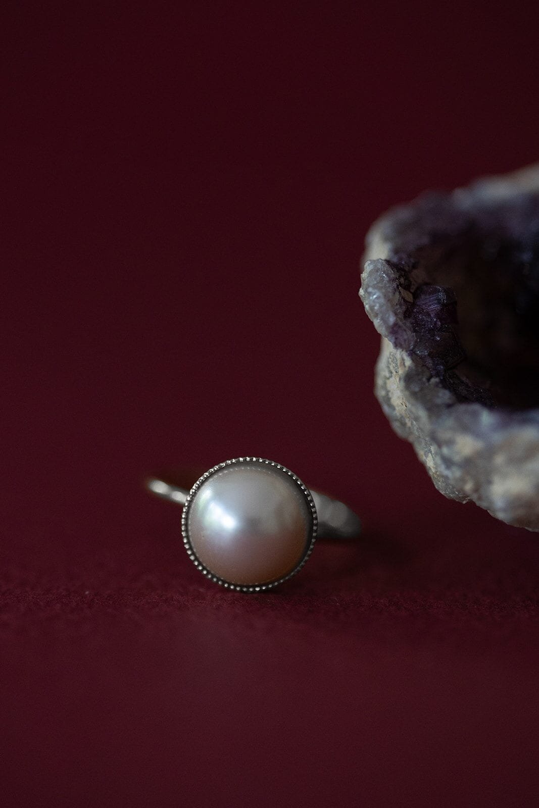Gold-plated pearl ring MONSIEUR SIMONE Silver