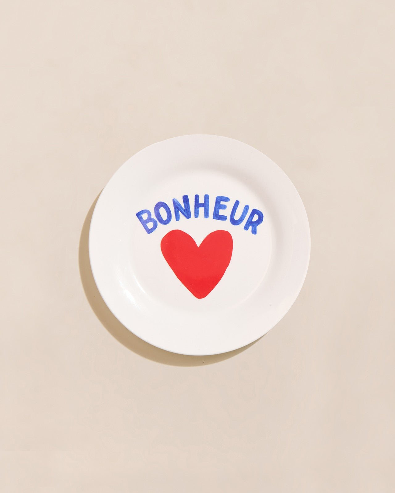 L'assiette bonheur en porcelaine EMOI EMOI Blanc