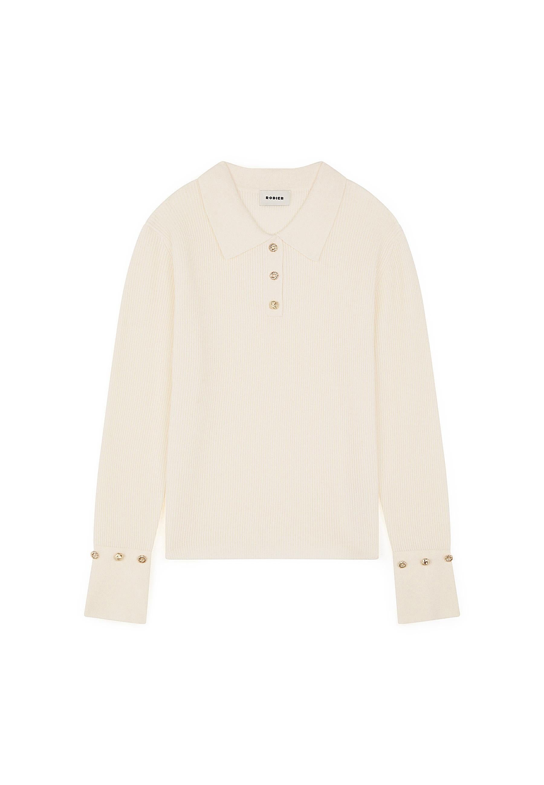 Ribbed polo RODIER White