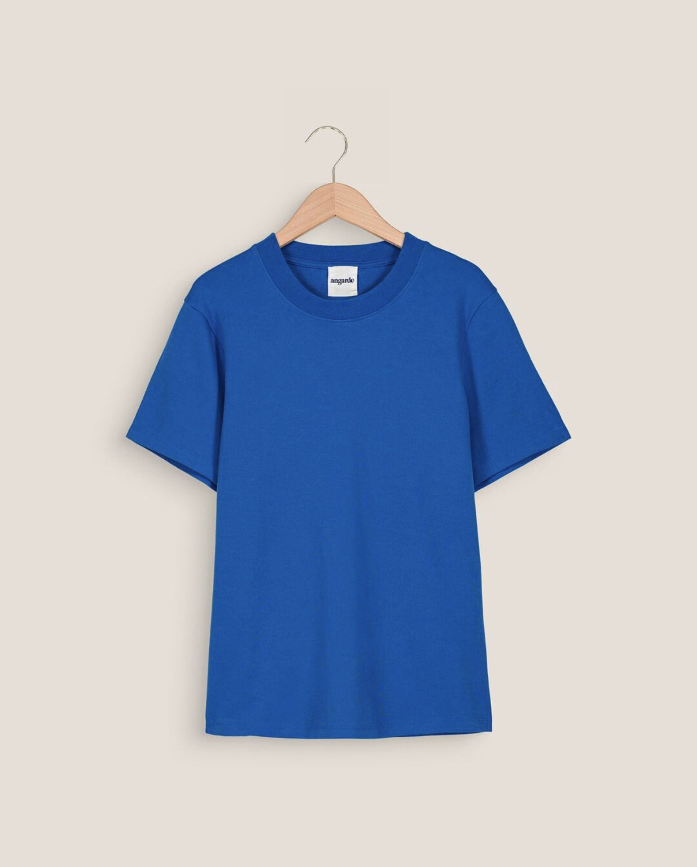 Women's organic cotton t-shirt, azure ANGARDE Blue