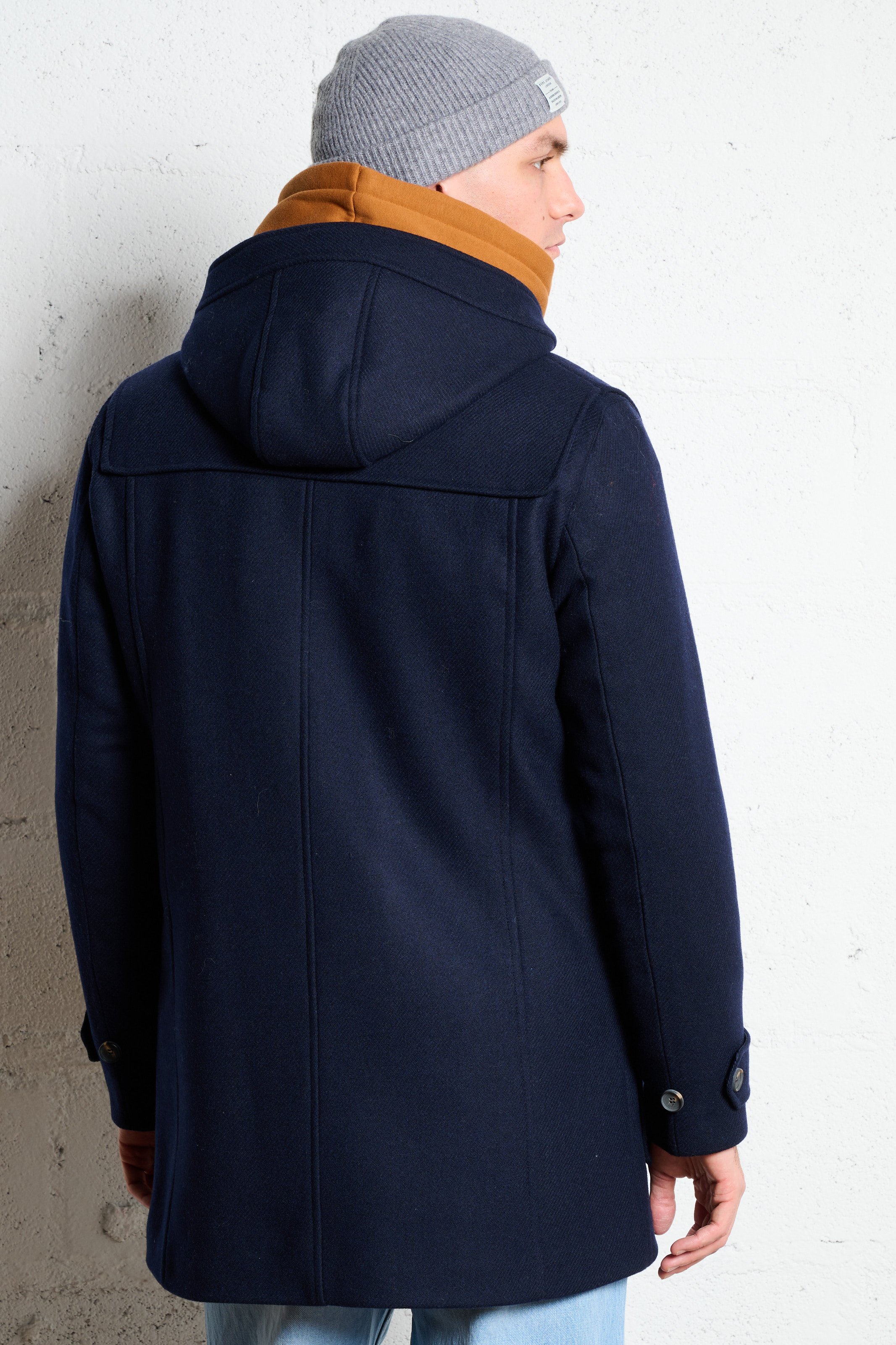 Hooded wool-blend coat CHEVIGNON Blue