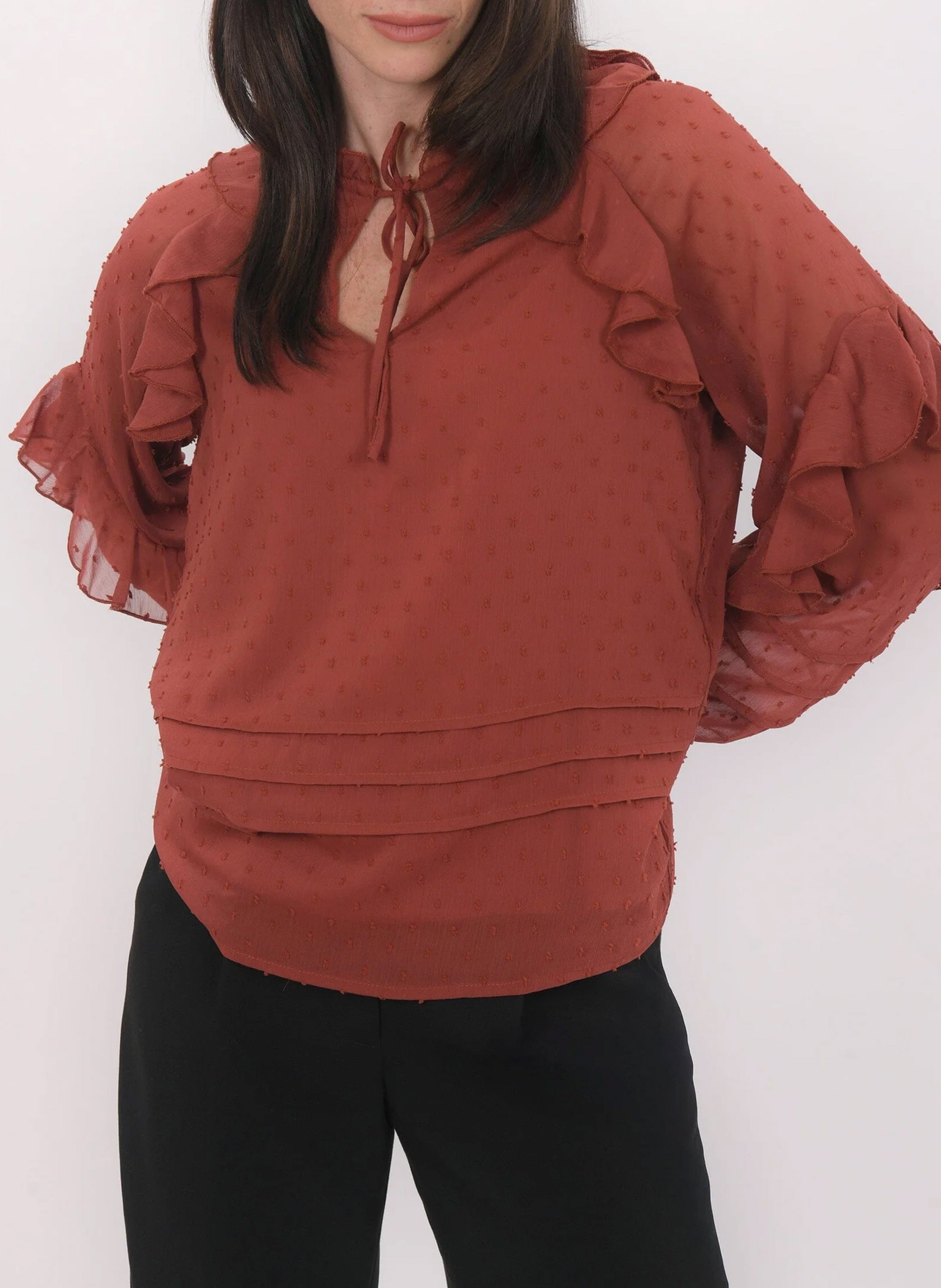 Blouse met ronde hals KOOKAI Rood