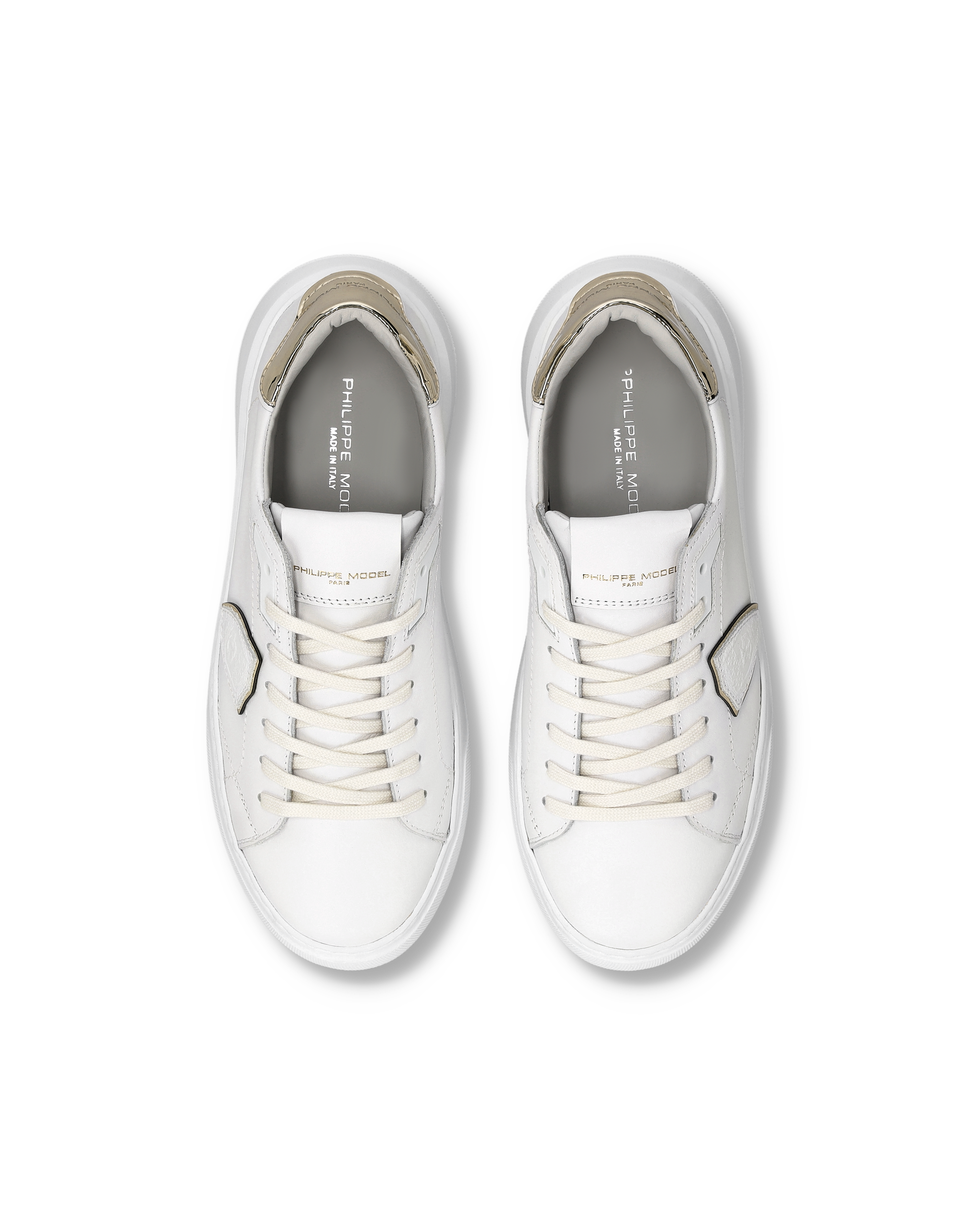 Tennis Temple Sneakers. PHILIPPE MODEL Golden