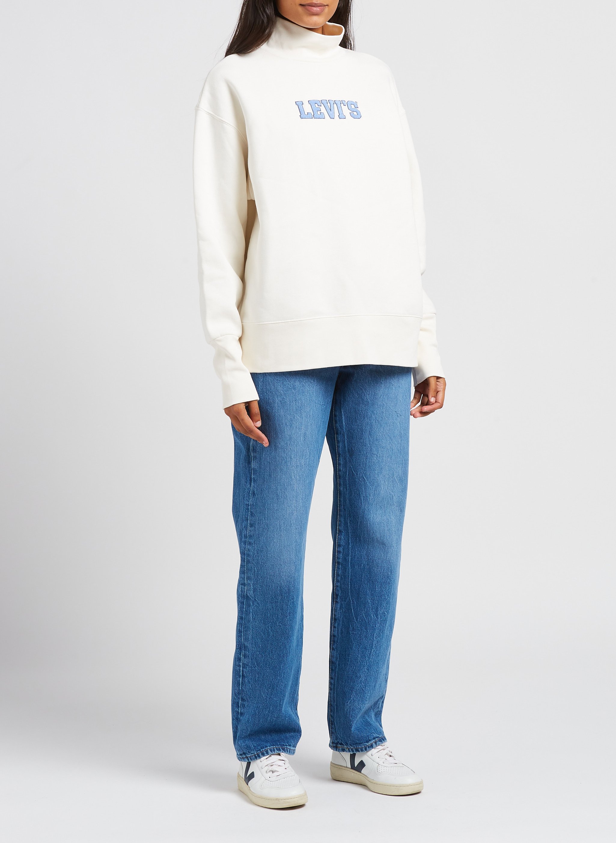 Oversize-Sweatshirt mit Stehkragen LEVI'S Weiss