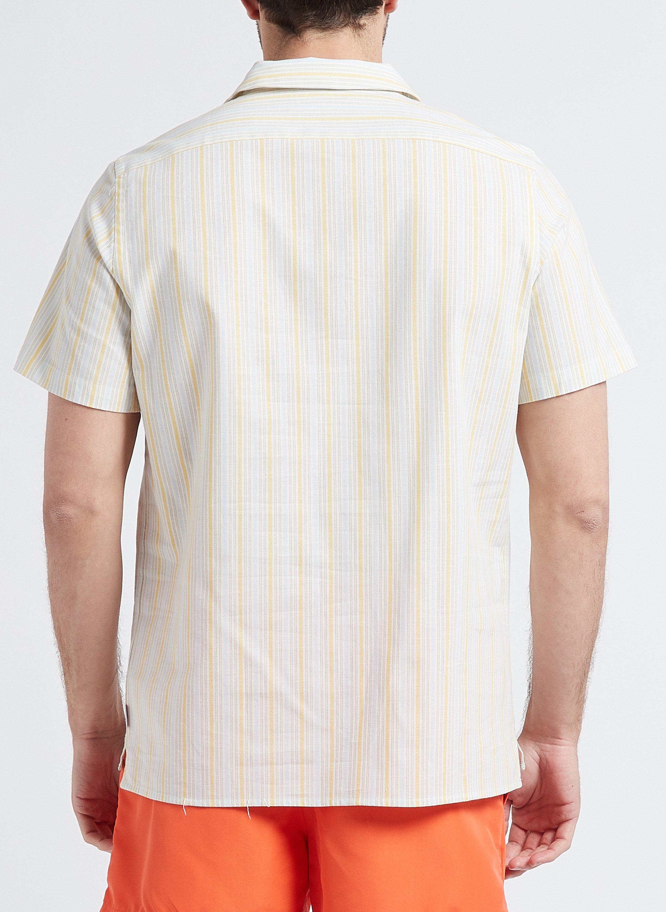 Gestreiftes Baumwollhemd mit klassischem Kragen PAUL SMITH Gelb