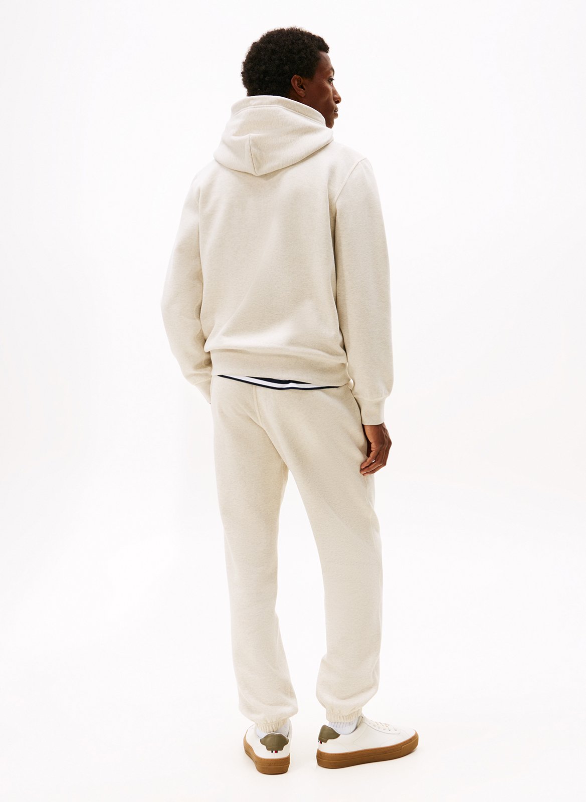 Cotton-blend hooded sweatshirt TOMMY HILFIGER Beige