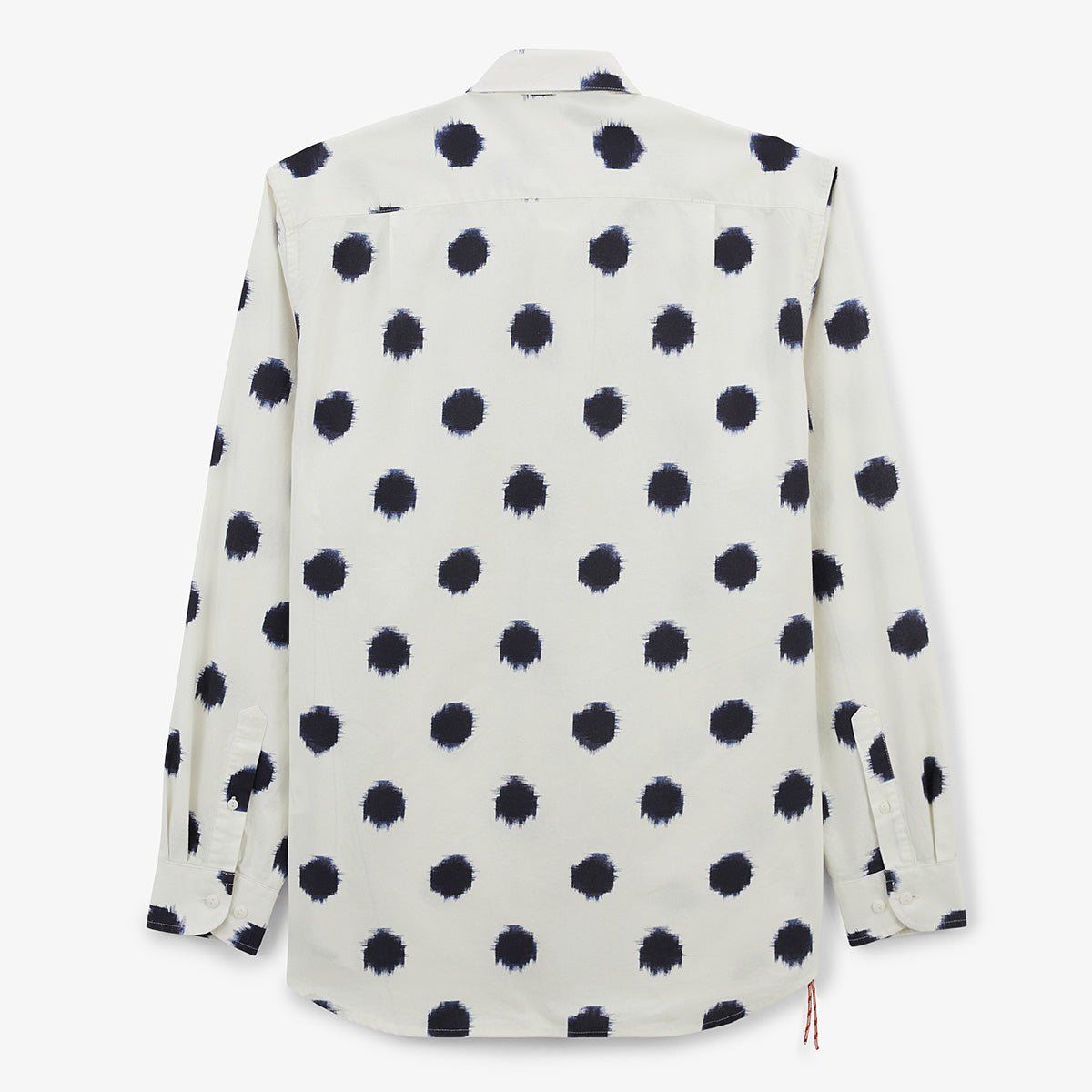 <p>Long-sleeve cotton shirt with large polka dot print</p> SERGE BLANCO White